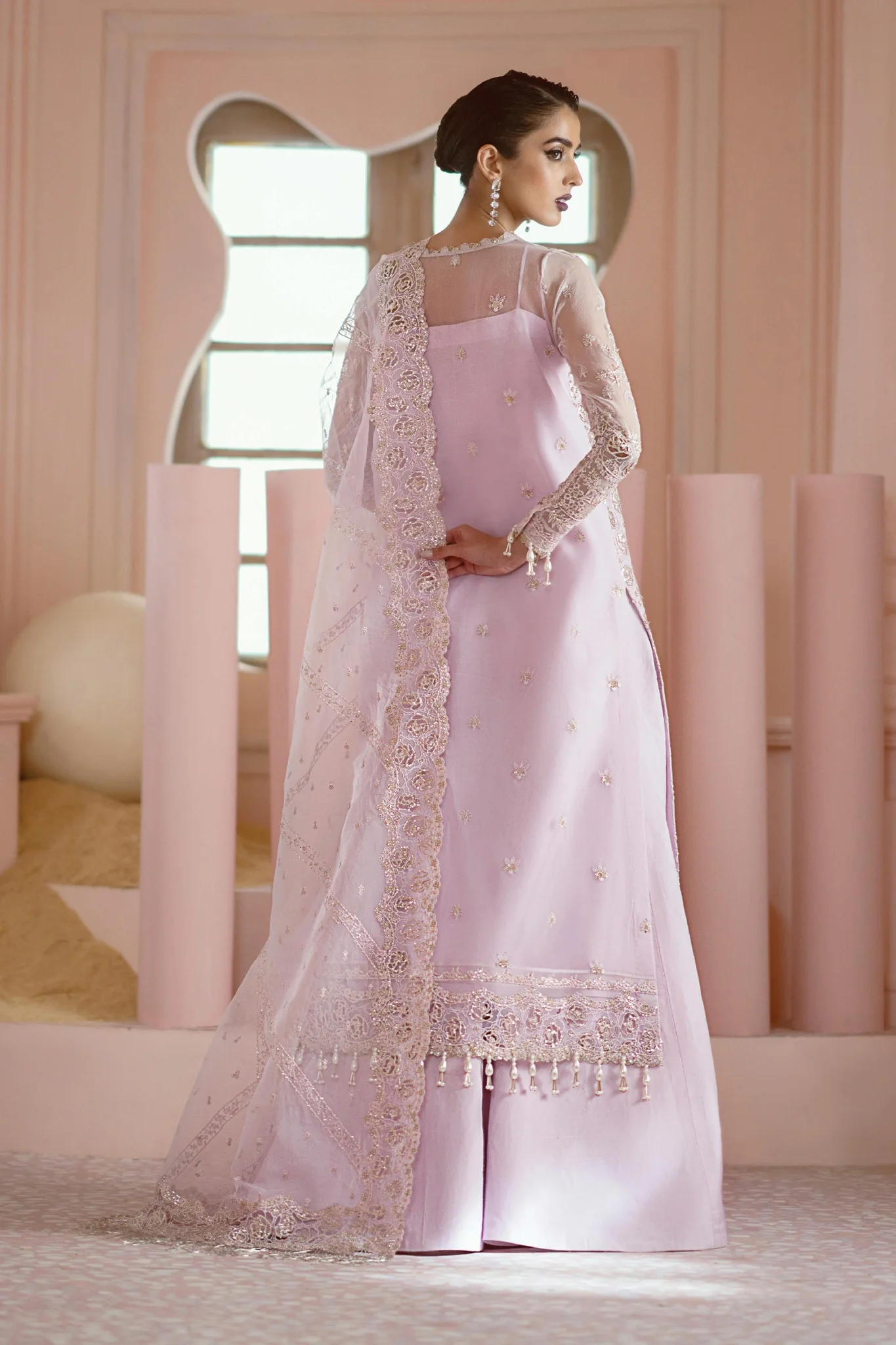 Luminara By Ayzel Unstitched 3 Piece Wedding Formals Suit-AWF-06-Cora - Image 3