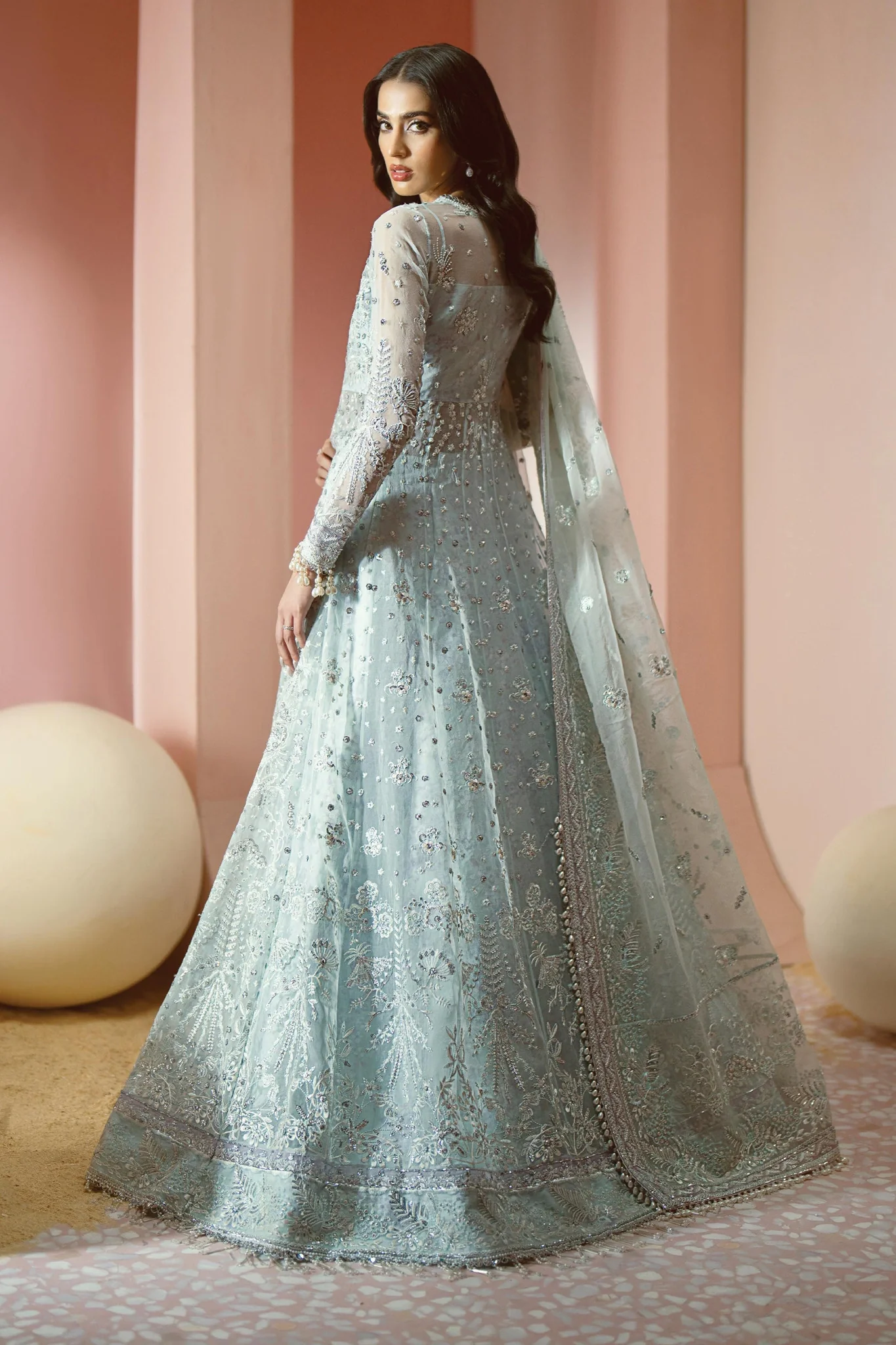 Luminara By Ayzel Unstitched 3 Piece Wedding Formals Suit-AWF-09-Talia - Image 3