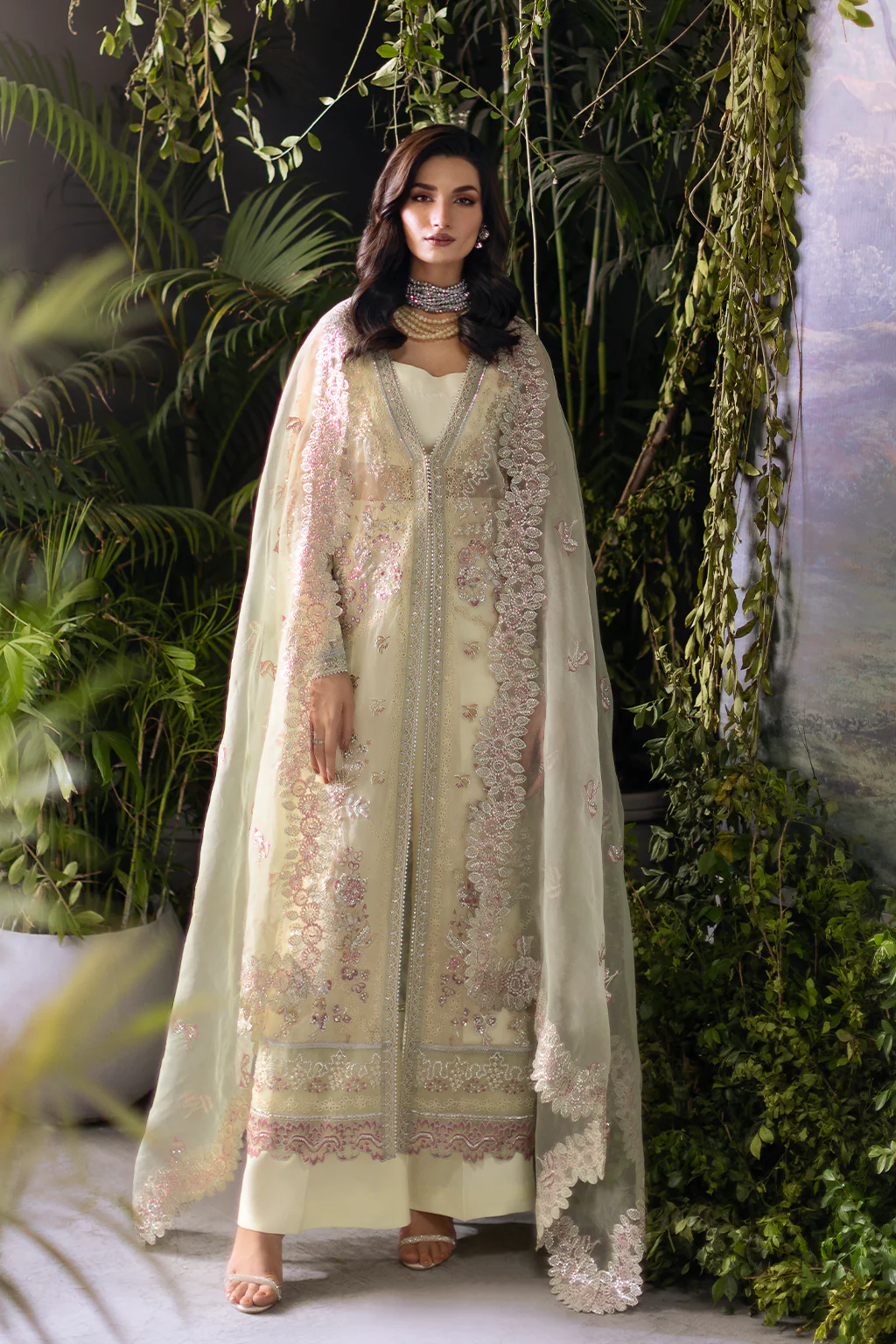 Flurie By Meeral Unstitched 3 Piece Formals Vol-03 Suit-Luna - Image 4