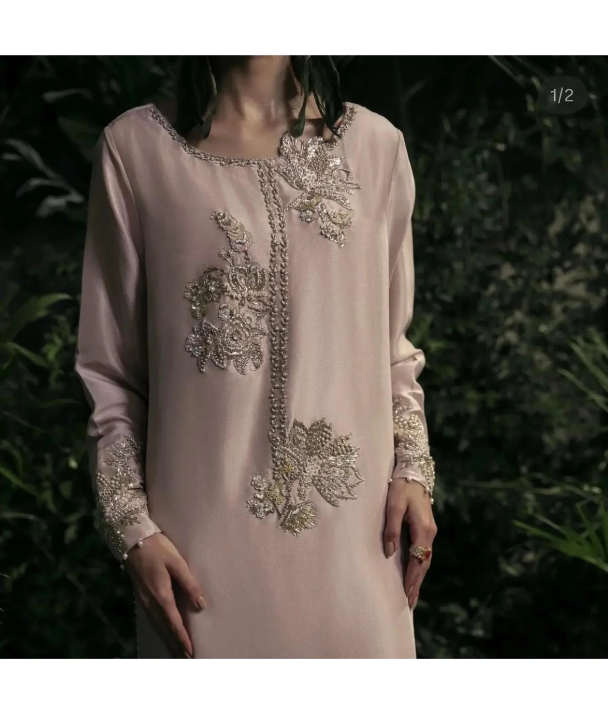 Luna By Mariam Malik Stitched 2 Piece Luxe Silk Pret Suit-LUNA- Luxury Pret'24  - 14 - Image 4