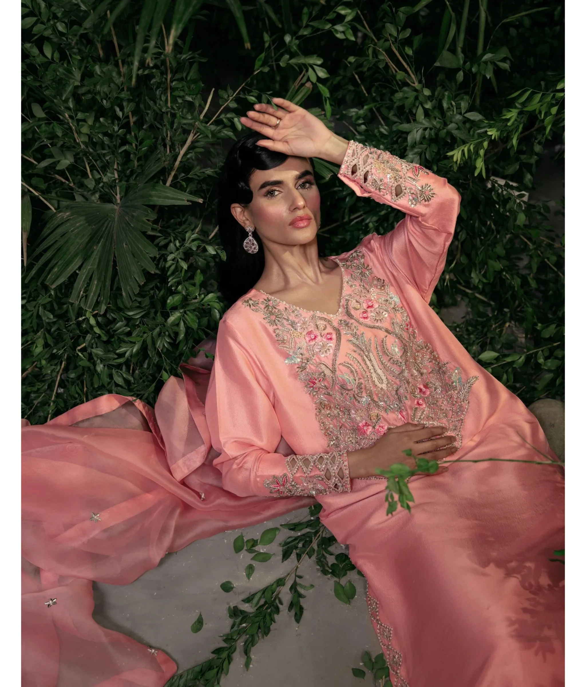 Luna By Mariam Malik Stitched 2 Piece Luxe Silk Pret Suit-LUNA- Luxury Pret'24  - 5 - Image 4