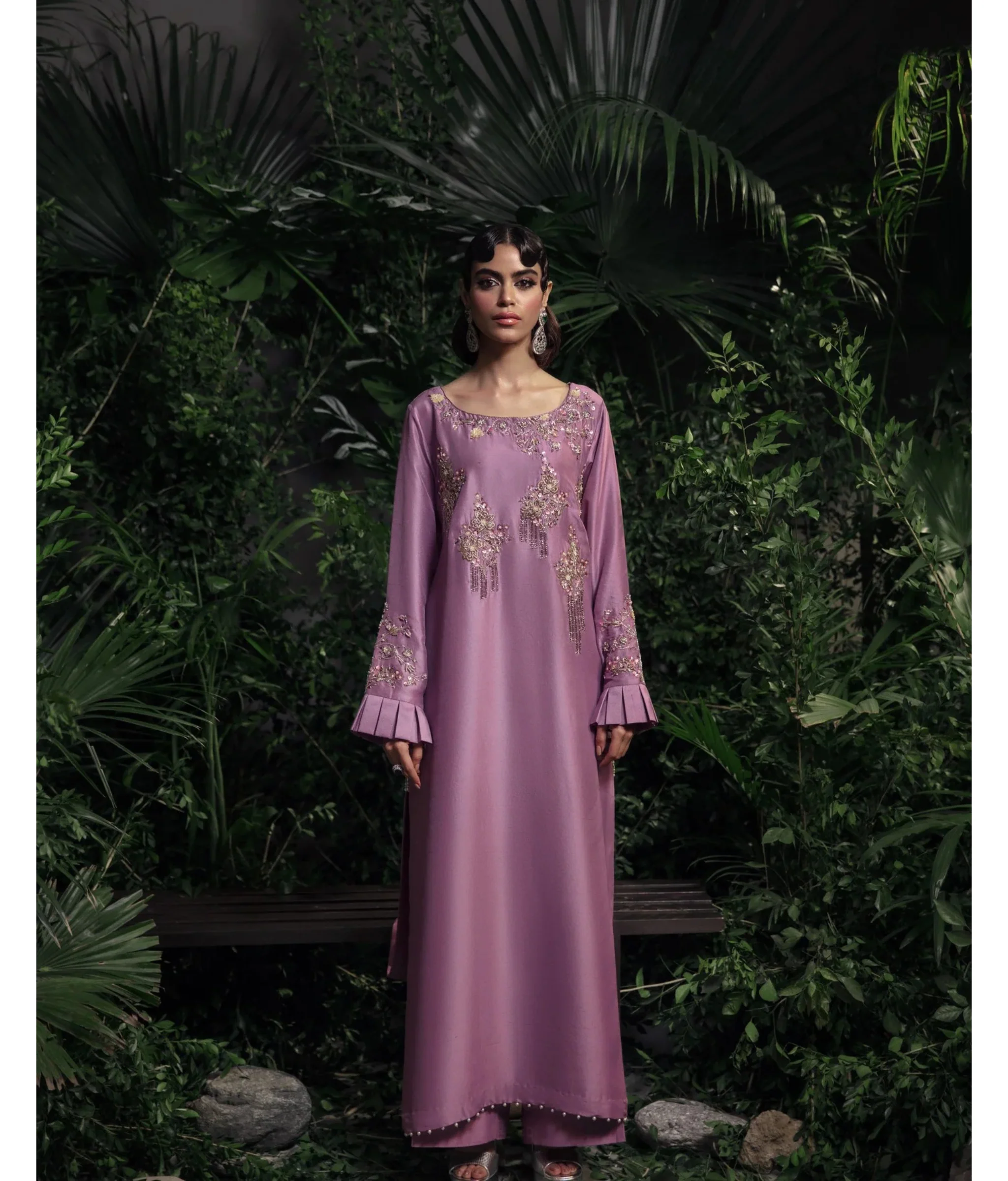 Luna By Mariam Malik Stitched 2 Piece Luxe Silk Pret Suit-LUNA- Luxury Pret'24 - 8 - Image 10