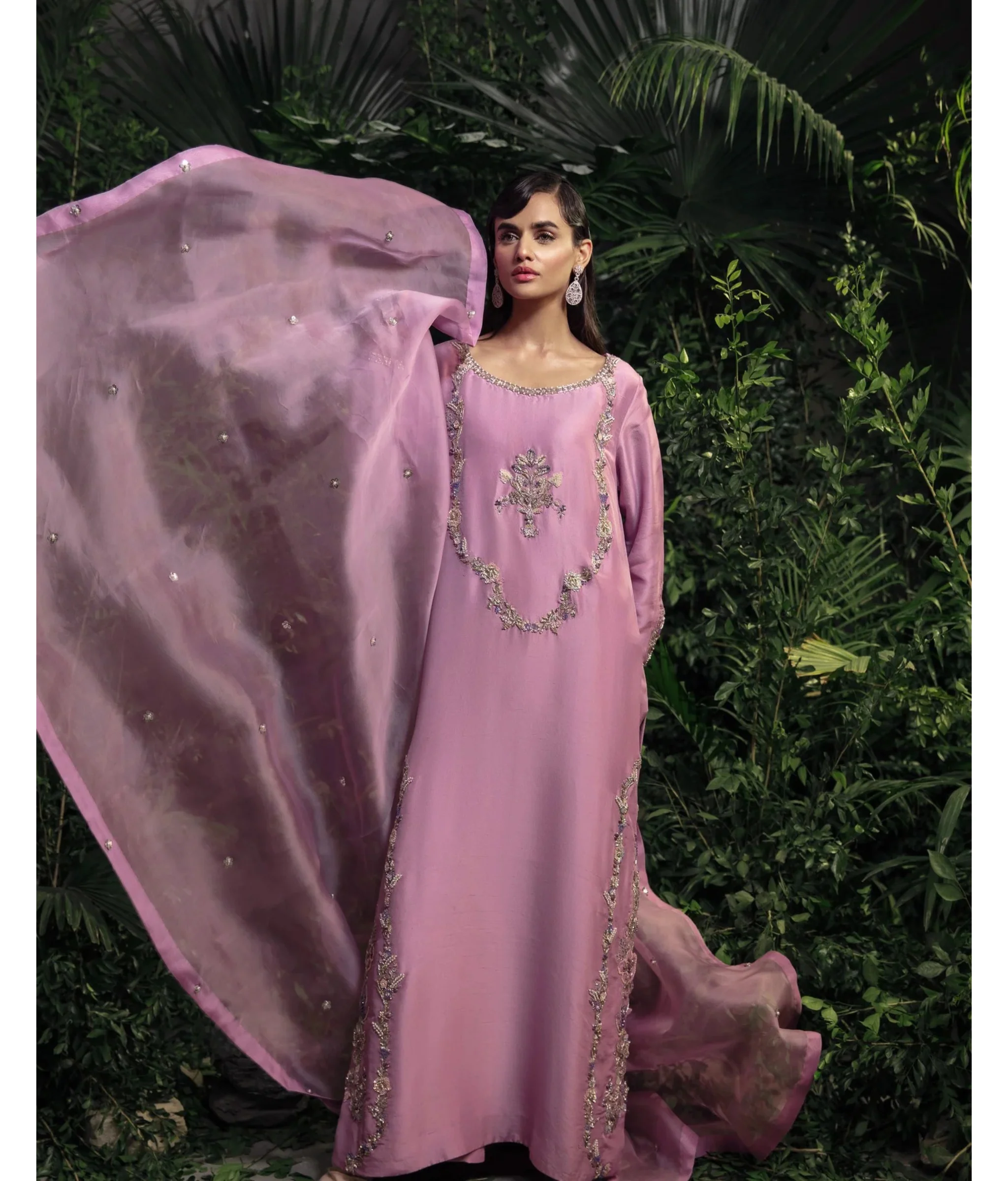 Luna By Mariam Malik Stitched 2 Piece Luxe Silk Pret Suit-LUNA- Luxury Pret'24 - 8 - Image 5