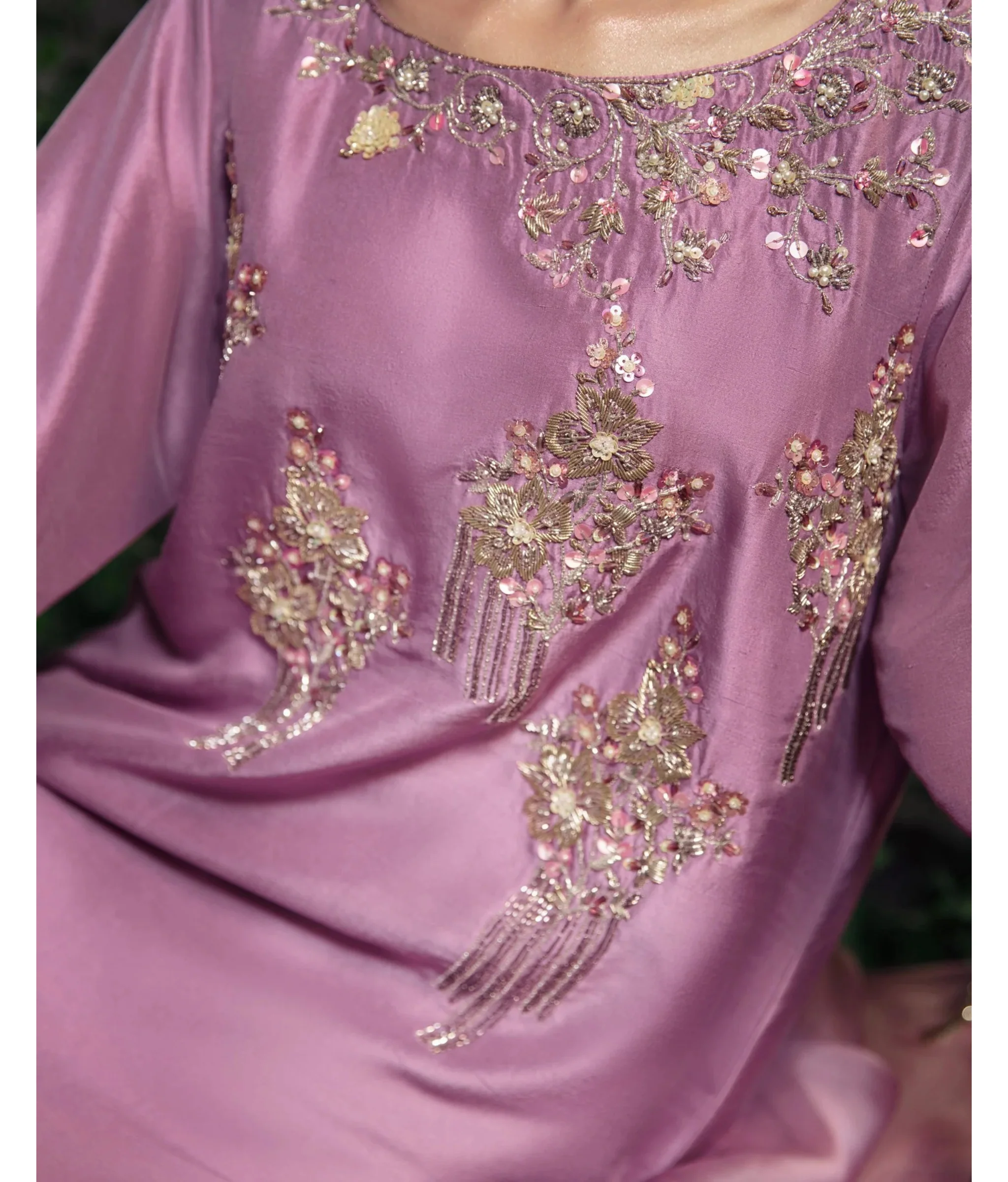 Luna By Mariam Malik Stitched 2 Piece Luxe Silk Pret Suit-LUNA- Luxury Pret'24 - 8 - Image 8