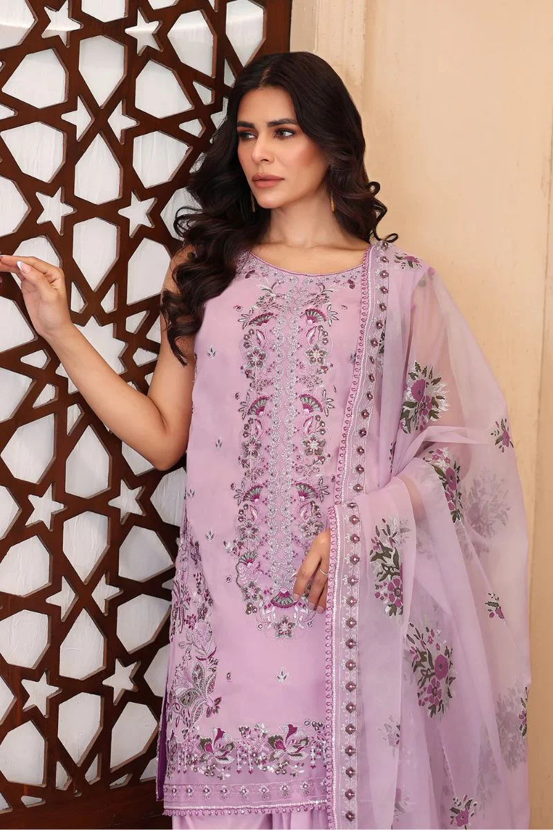 Tabeer By Mariam Malik Unstitched 3 Piece Summer Suit-Lylah - Image 4