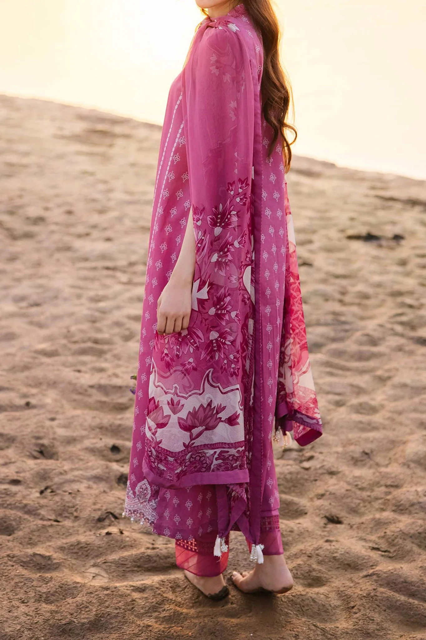M Basics By Maria B Unstitched 3 Piece Emb Lawn Eid 2 Suit-D-08-B - Image 3