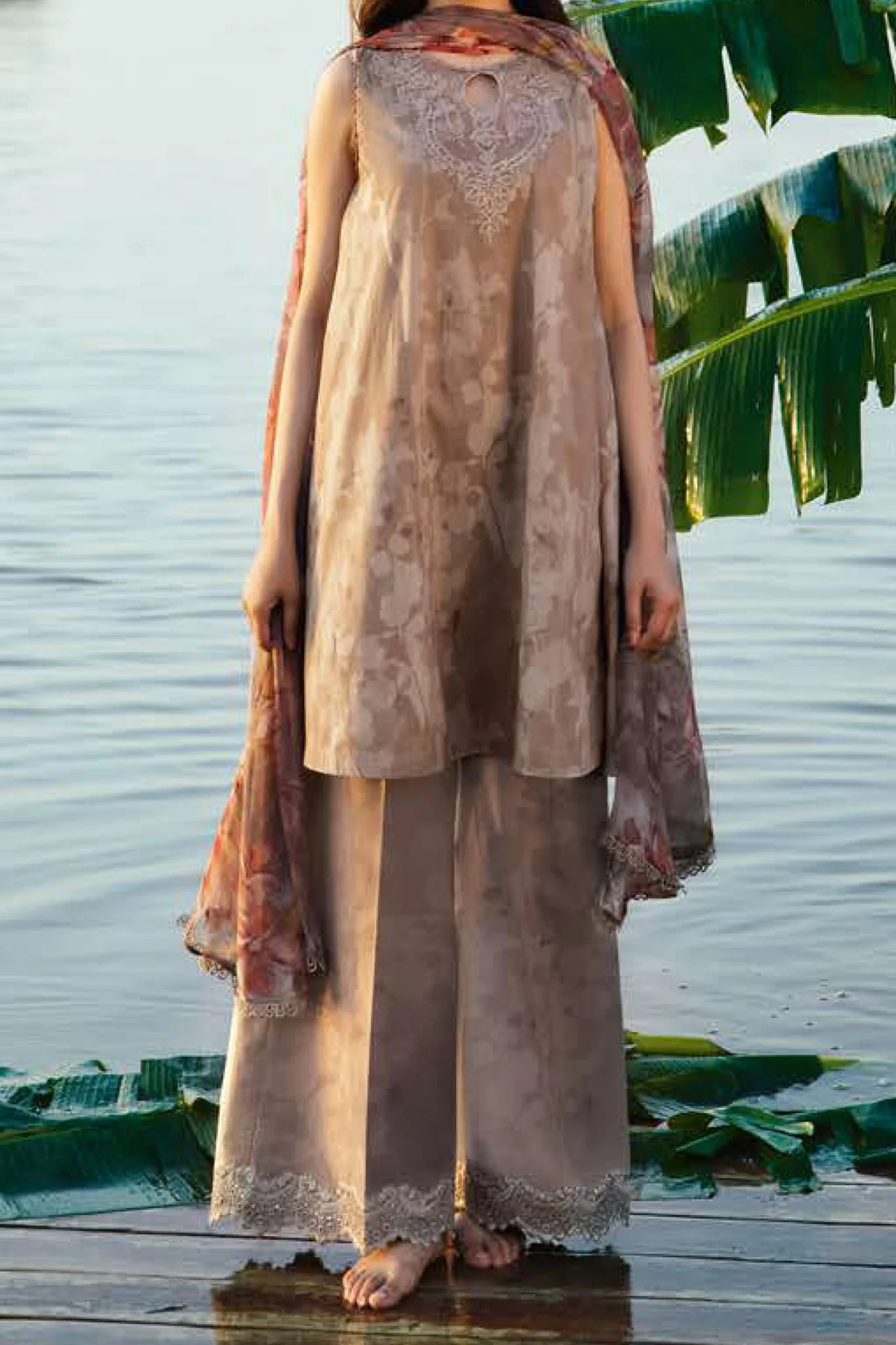 M Basics By Maria B Unstitched 3 Piece Emb Lawn Eid 2 Suit-D-11-B