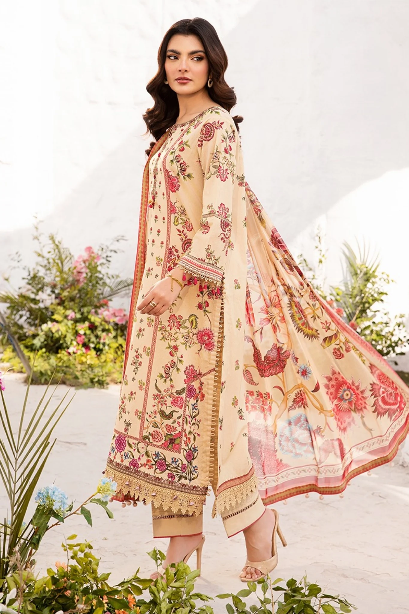 M.Basics By Maria B Unstitched 3 Piece Lawn Vol-01 Collection-05-A - Image 3