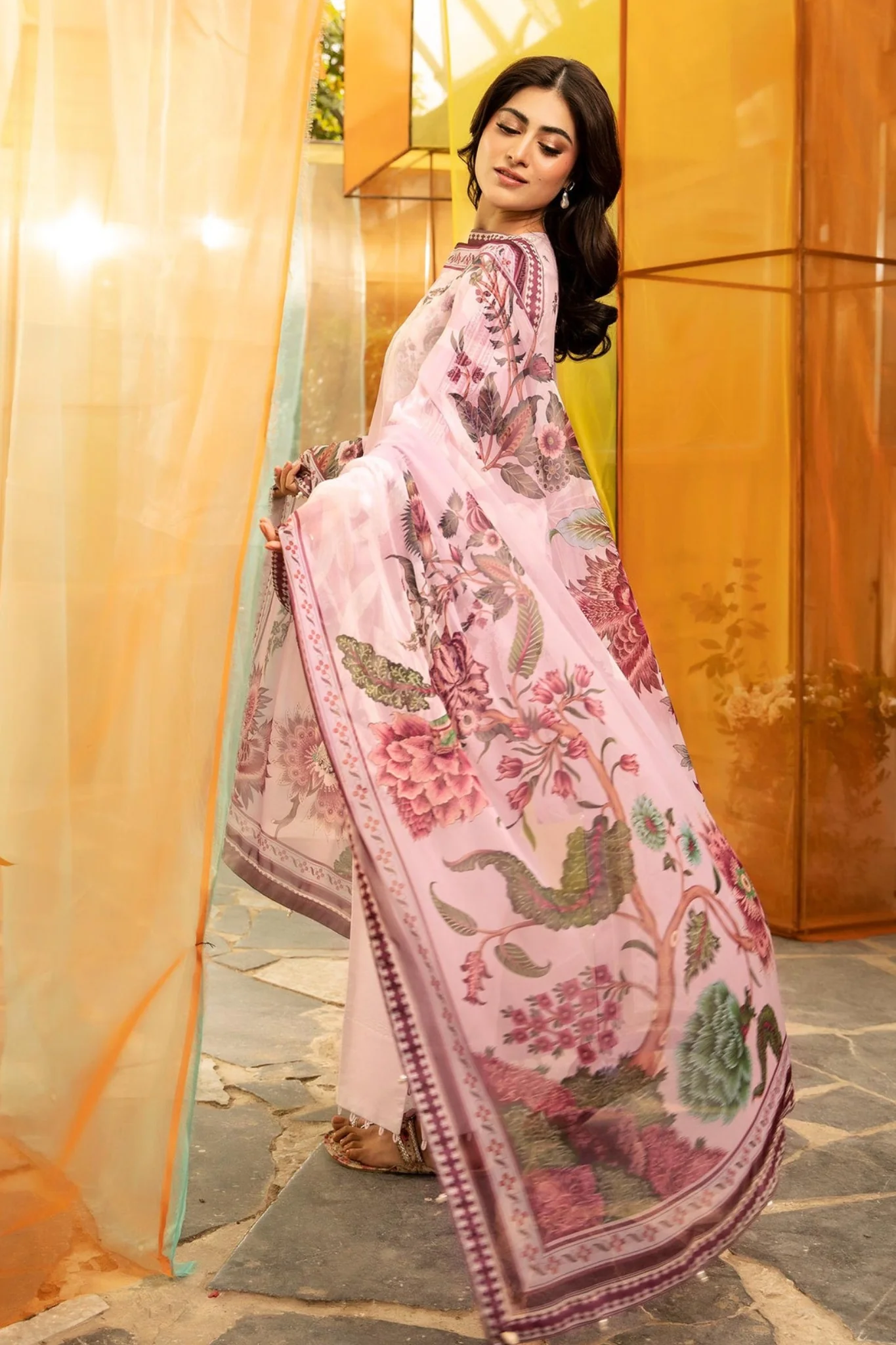 M.Basics By Maria B Unstitched 3 Piece Lawn Vol-01 Collection-05-B - Image 3