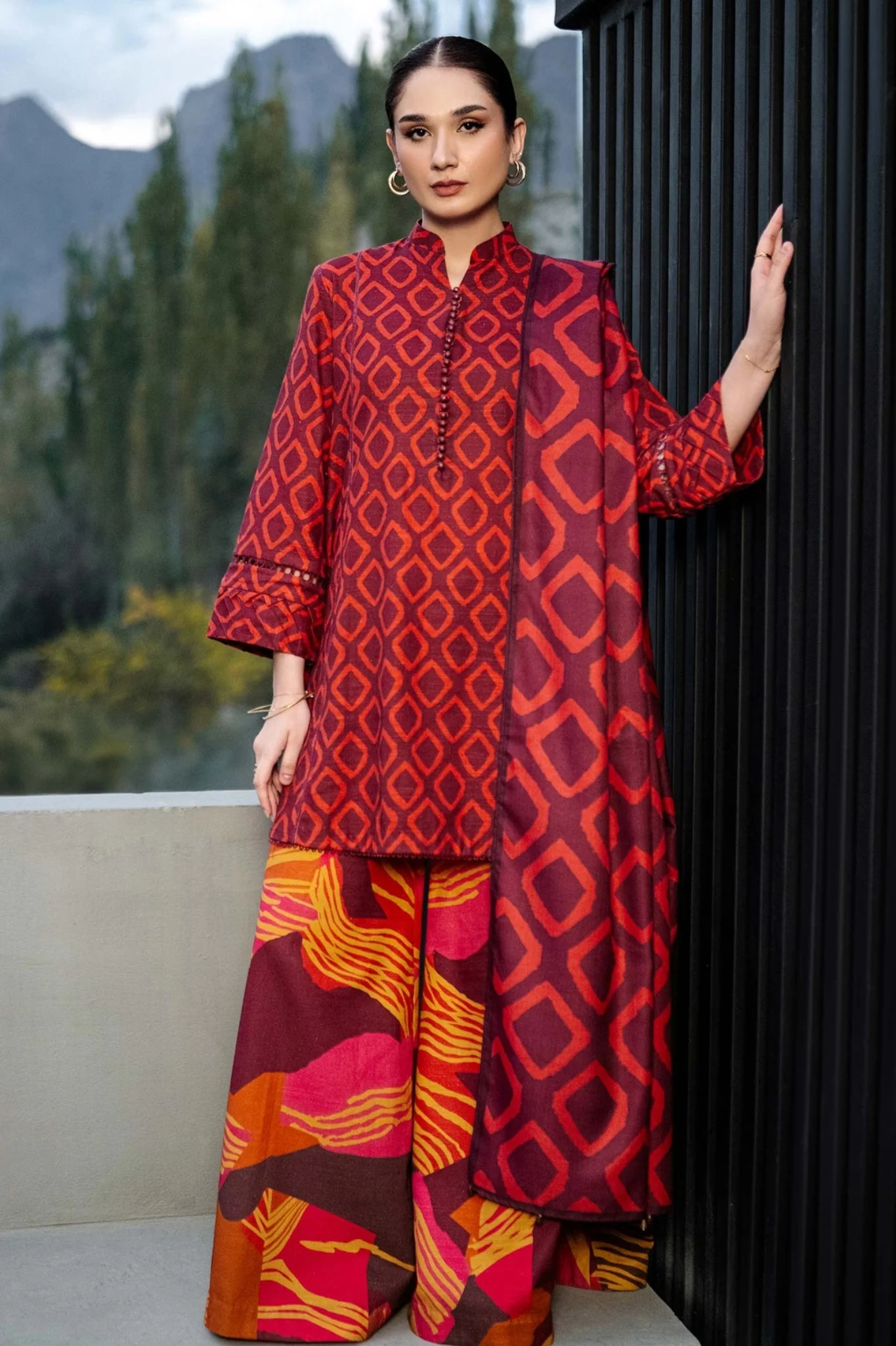 M Basics By Maria B Unstitched 3 Piece Winter Edit Suit-06-B