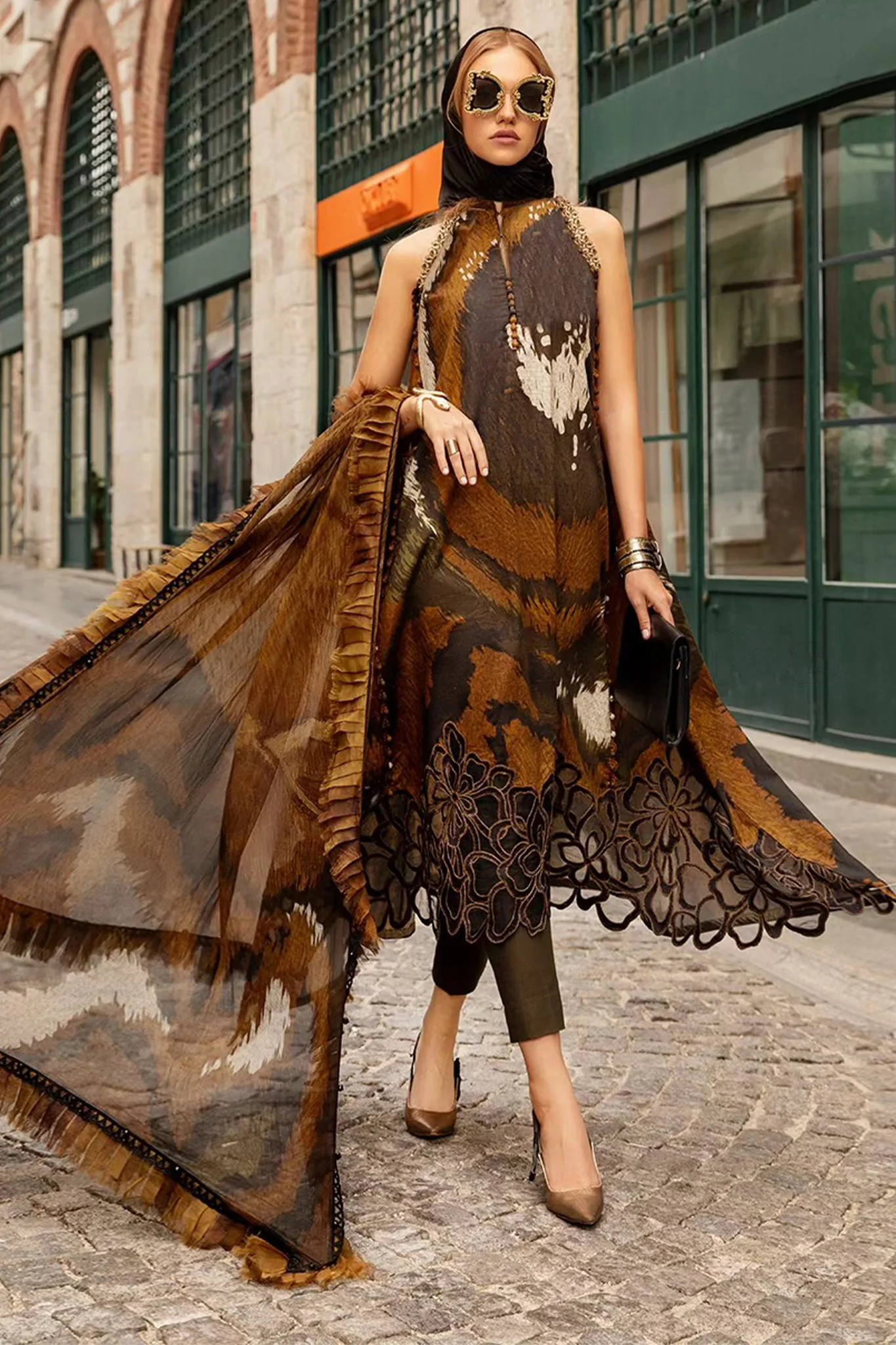 M Prints By Maria B Unstitched 3 Piece Cambric Fall Edit Suit-MPT-2310-B