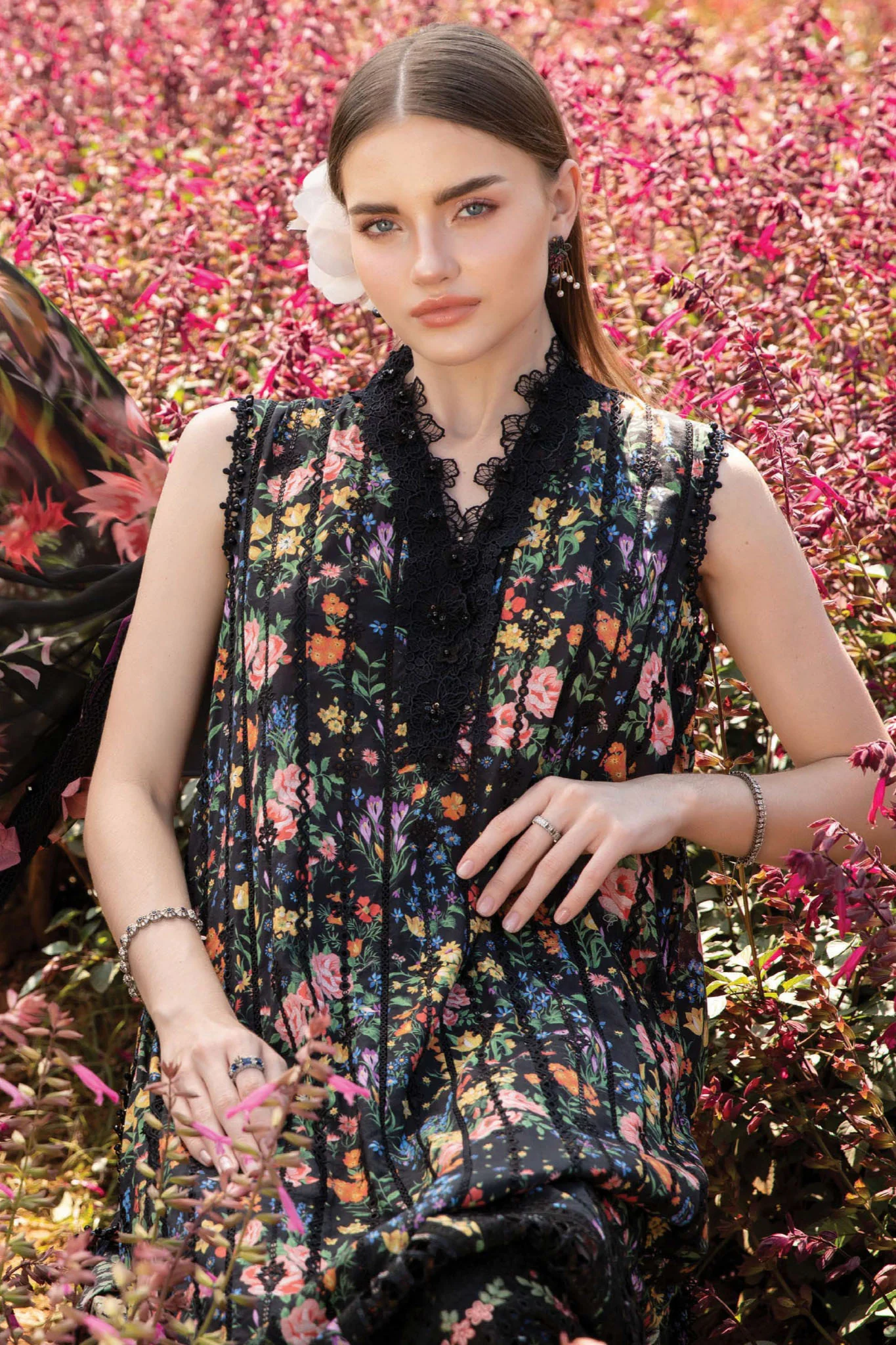 M.Prints By Maria B Unstitched 3 Piece Spring Summer Suit-07-B - Image 2