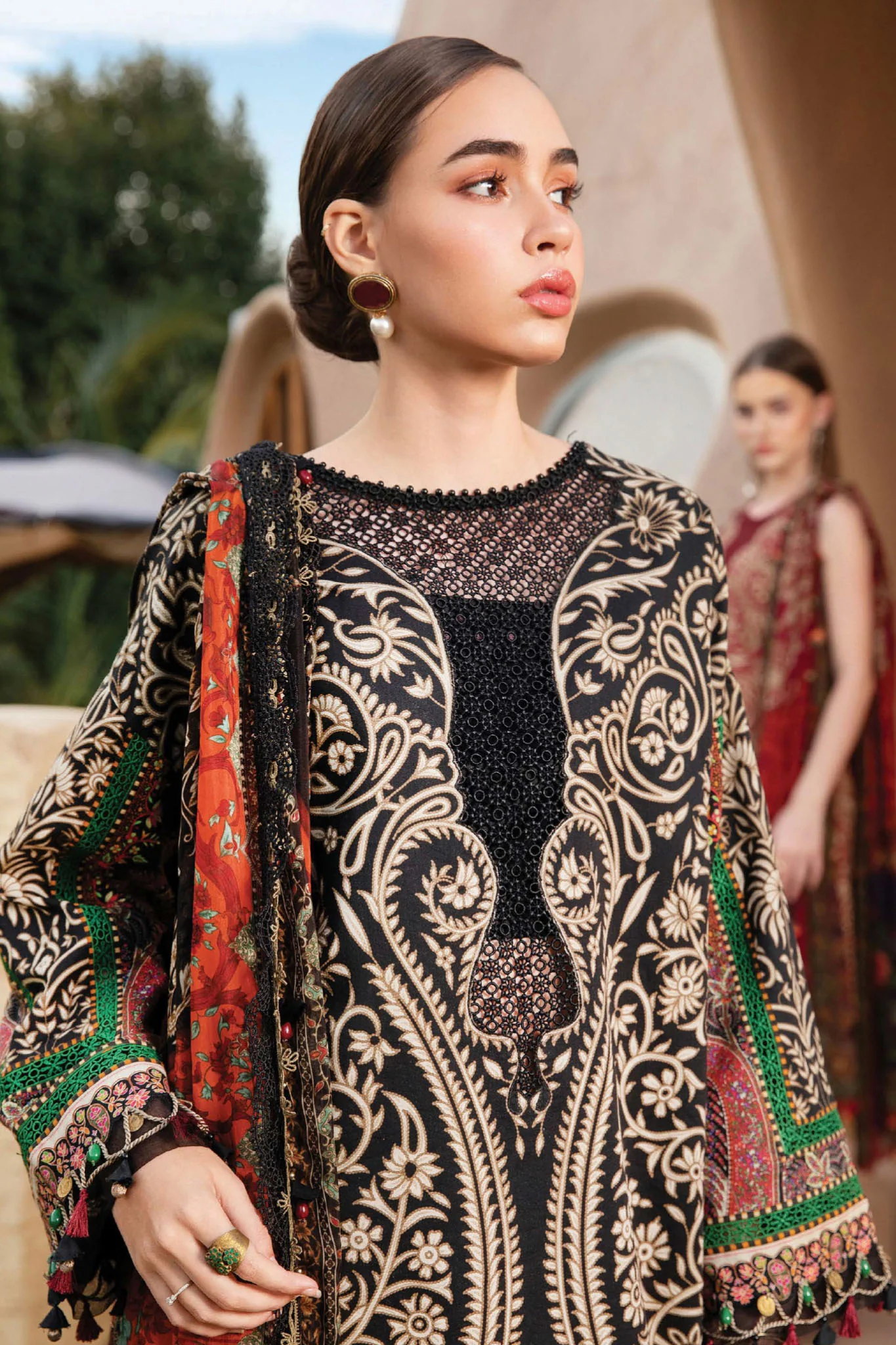 M.Prints By Maria B Unstitched 3 Piece Spring Summer Suit-12-B - Image 2