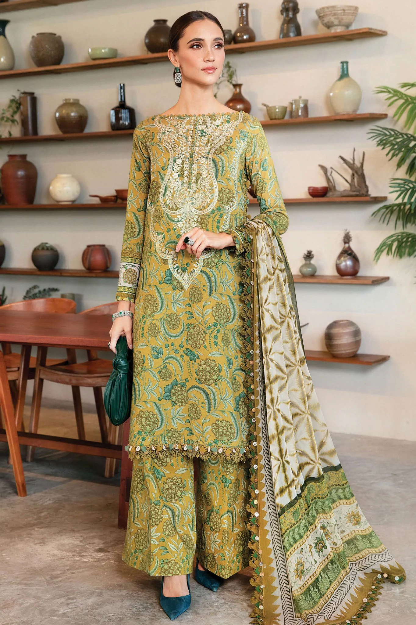 M.Prints By Maria B Unstitched 3 Piece Spring Summer Suit-13-B