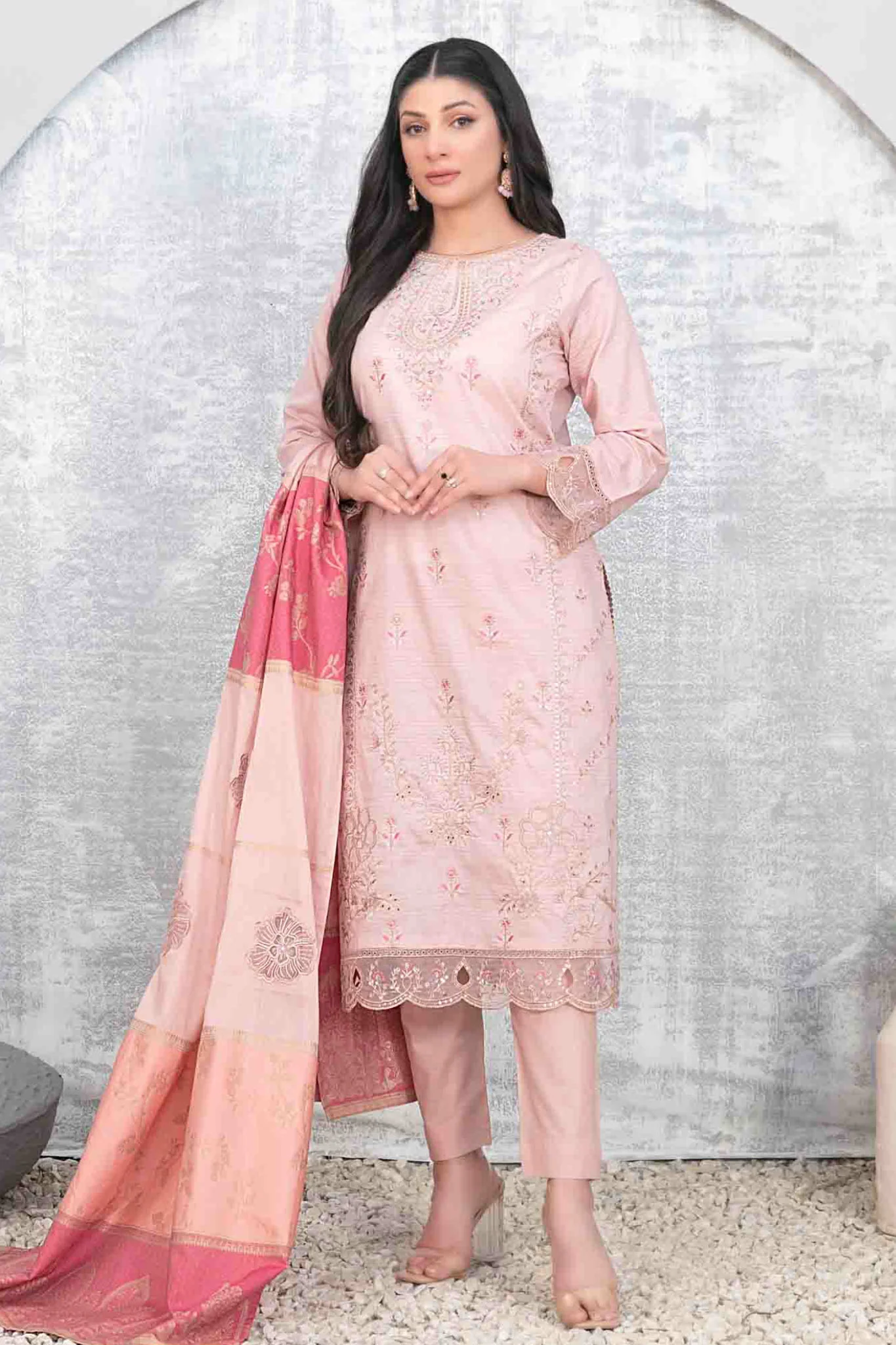 Mabel By Tawakkal Unstitched 3 Piece Emb Fancy Lawn Collection-D-1025