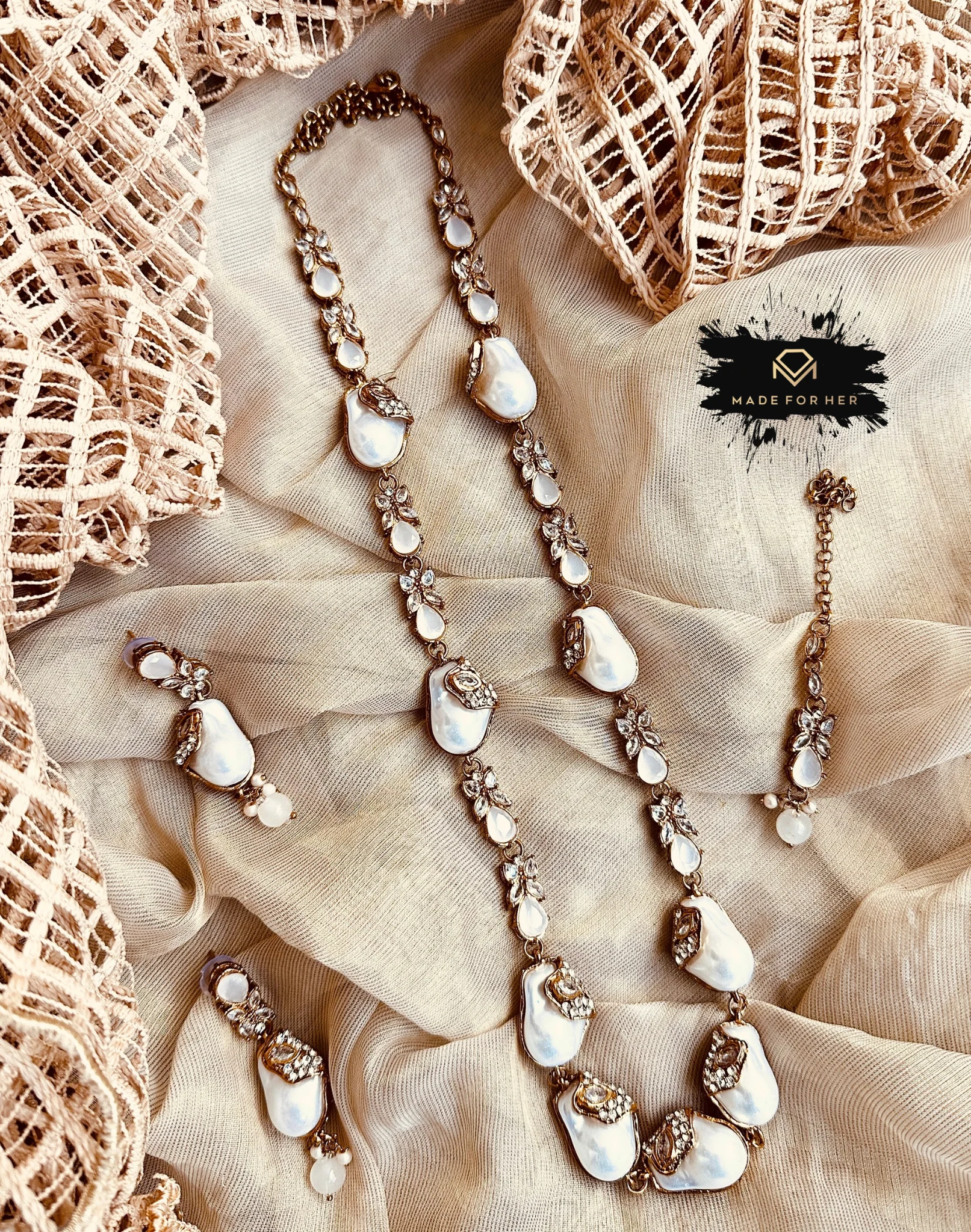 Made For Her-Divine Pearl Malaa Set - KSH1055