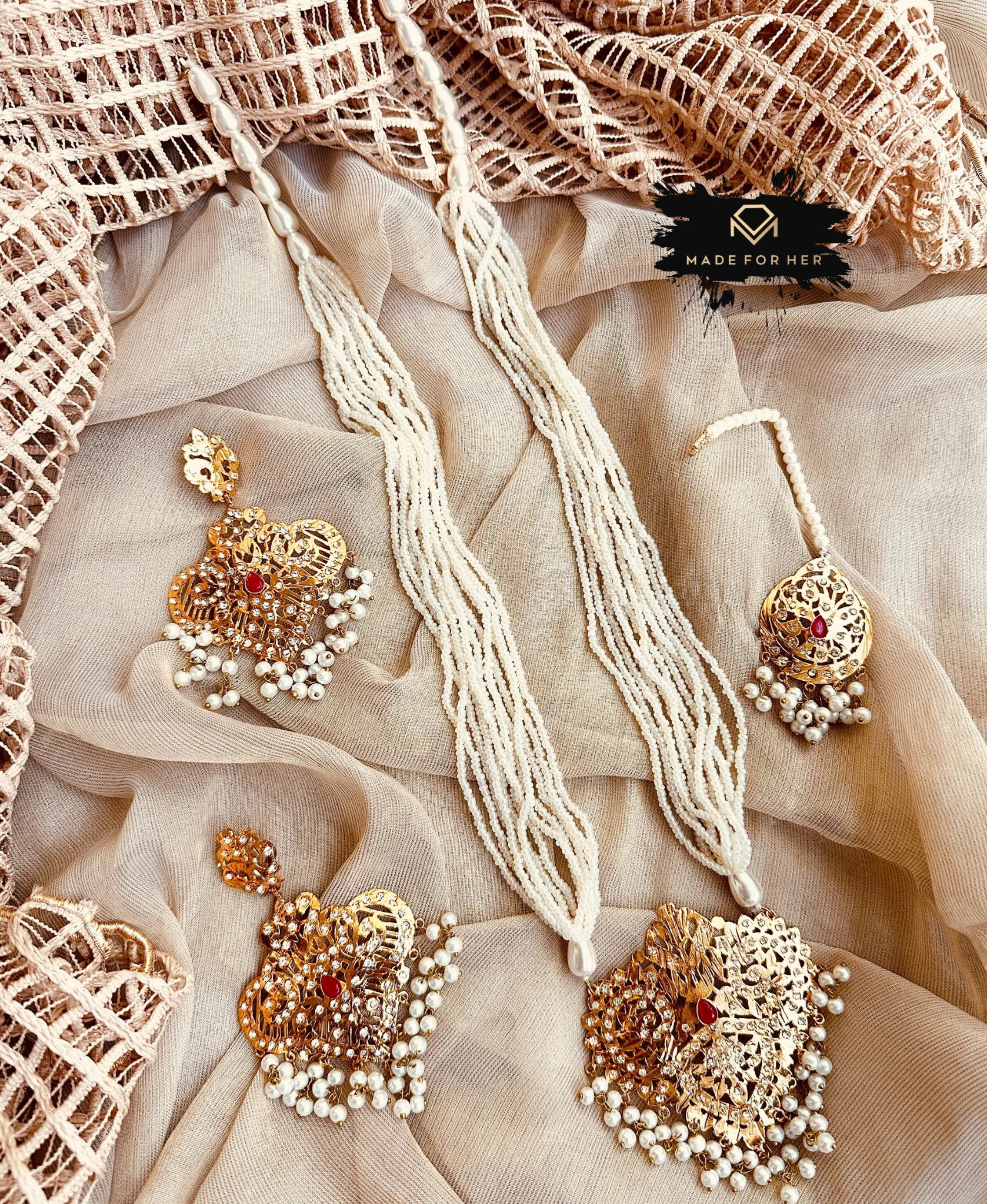 Made For Her-Hyderabadi Noor Malaa Set - WM1111 - Image 3