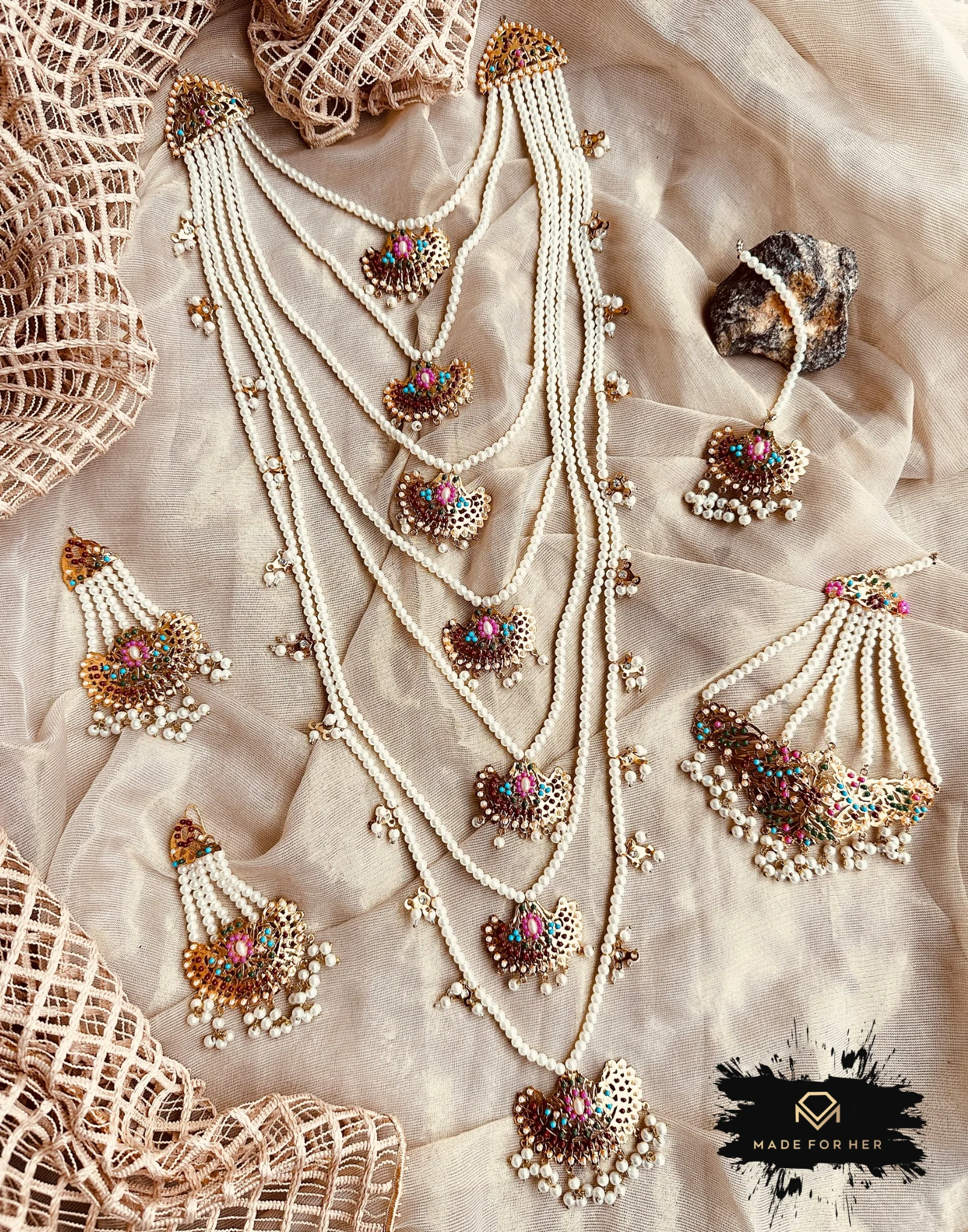 Made For Her-Shan-e-Hyderabad 7 Layered Set - WM1090