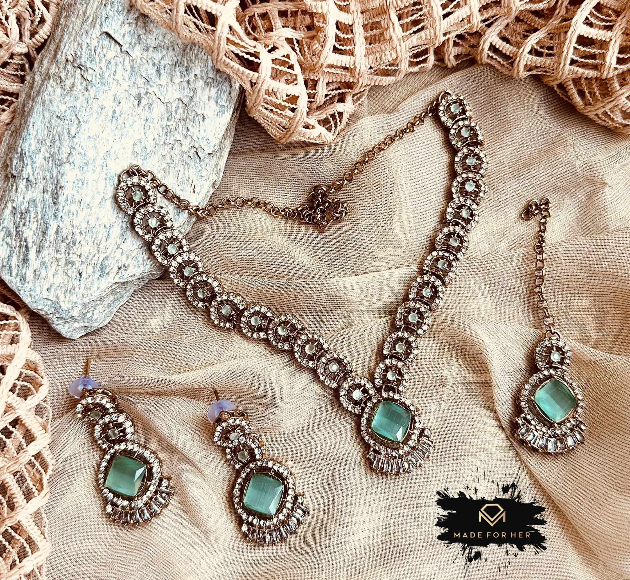 Made For Her-Tabeer Necklace Set - RJK1023 - Image 5