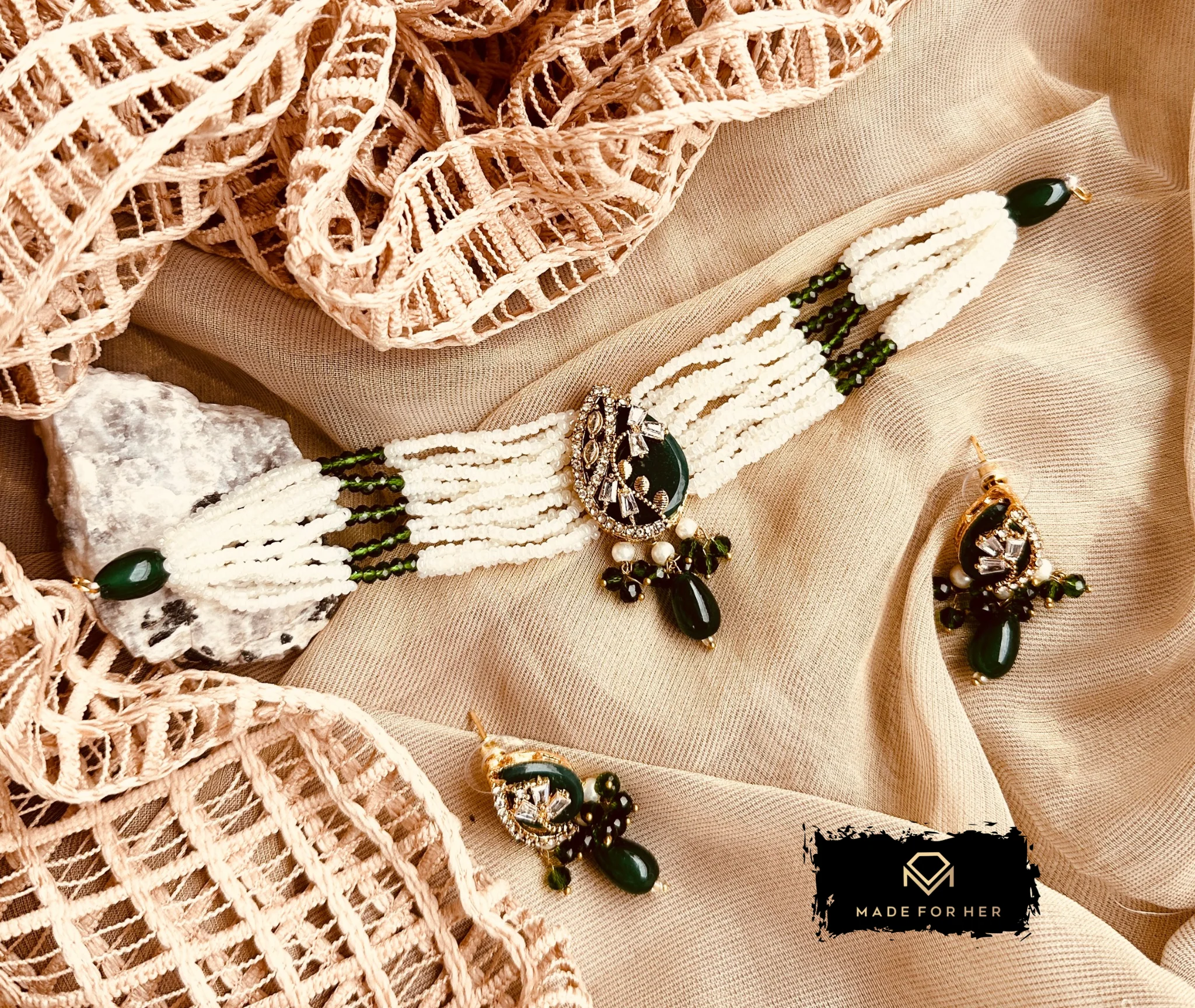 Made For Her-Zarqaa Choker Set - KSH1023 - Image 2