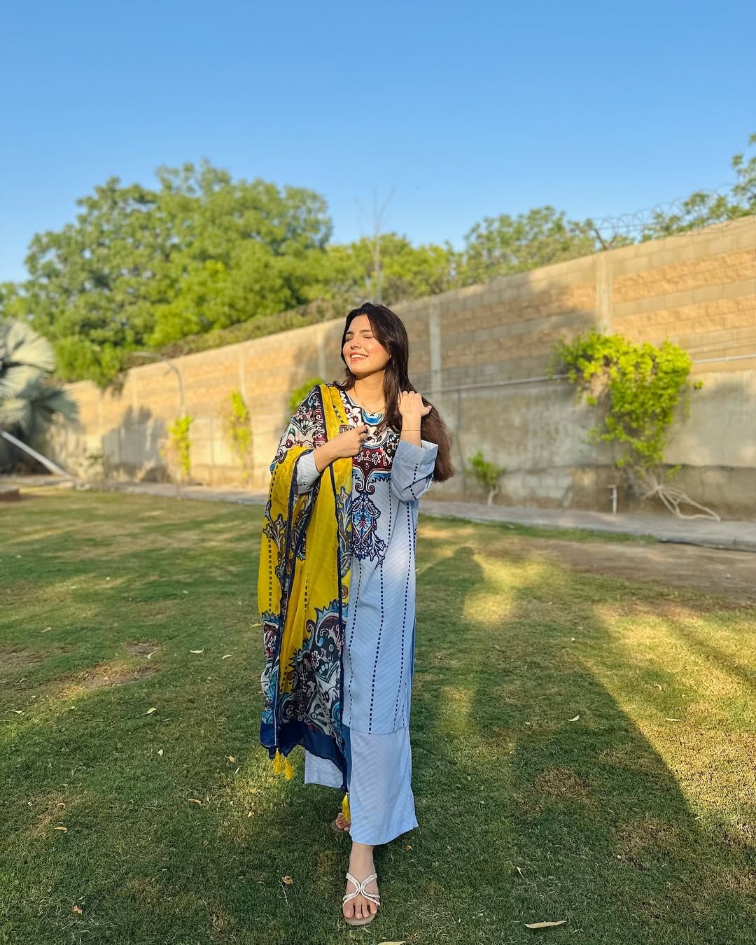 Serena by Madiha Gohar Unstitched Summer Suit-Celeste