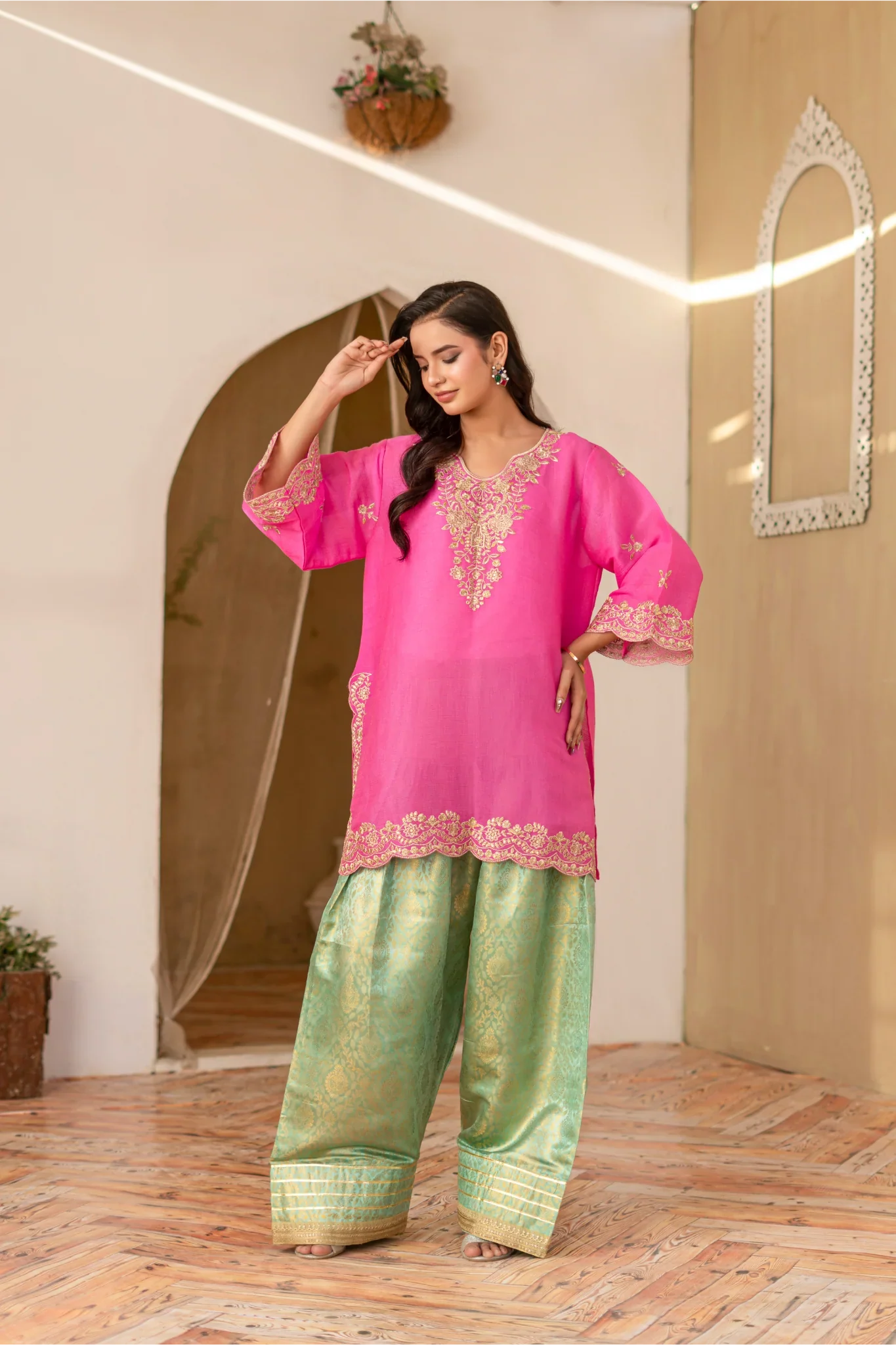 Madiha Gohar Stitched 2 Piece Eid Festive Suit-GULRANG-Farshi Shalwar - Image 2
