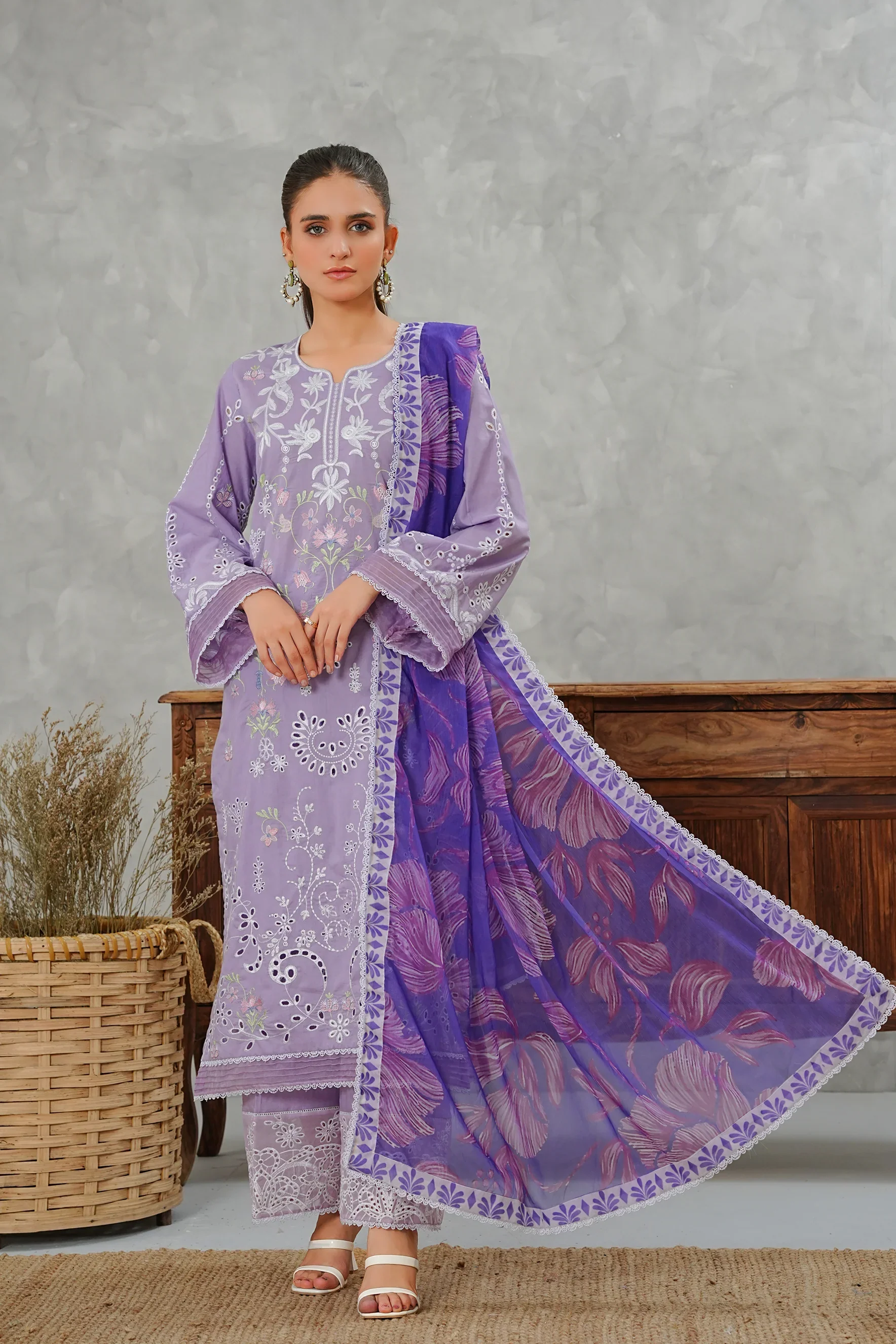 Serena by Madiha Gohar Stitched Summer Suit-Ethereal Charm