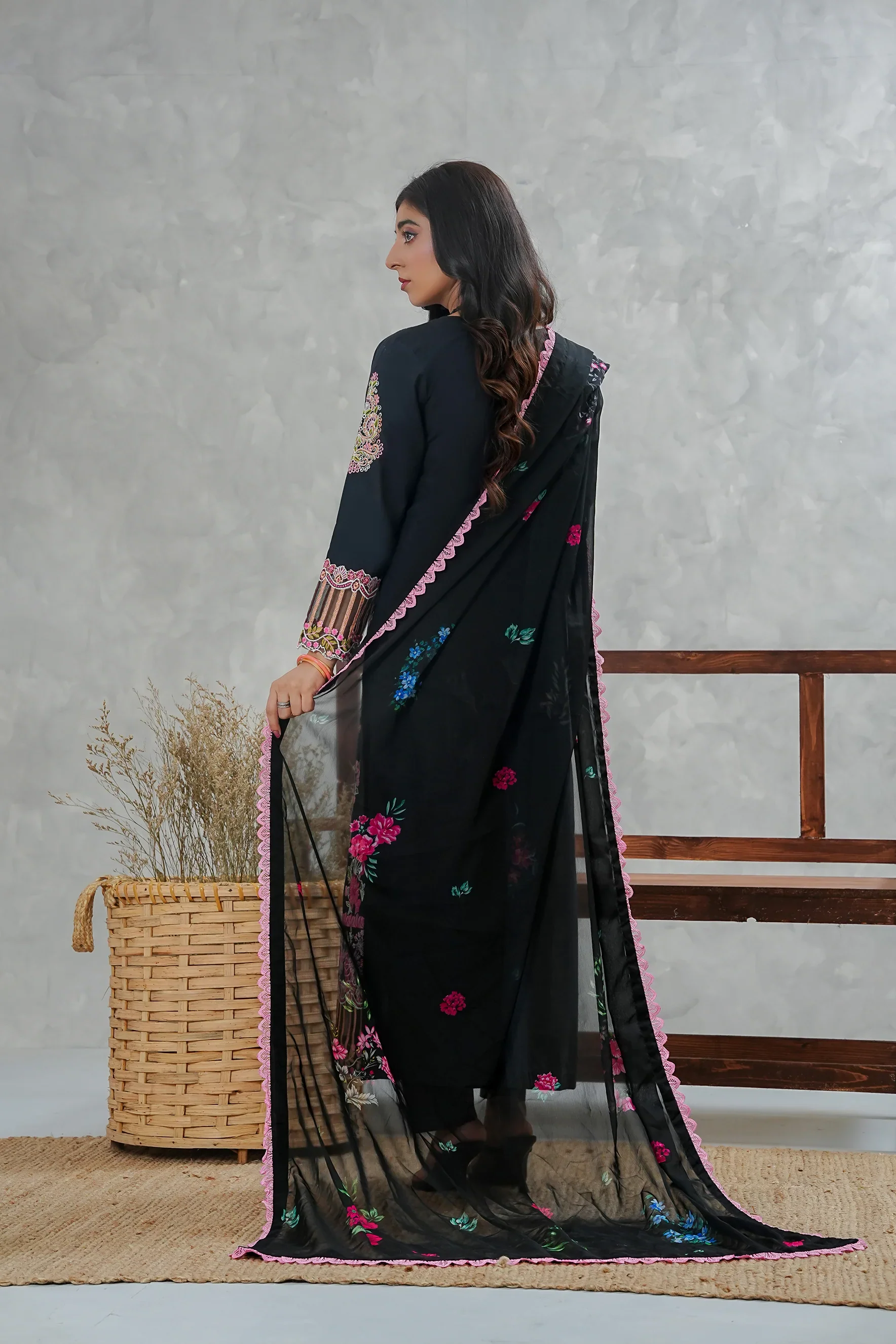 Serena by Madiha Gohar Stitched Summer Suit-Floral Tapestry - Image 4