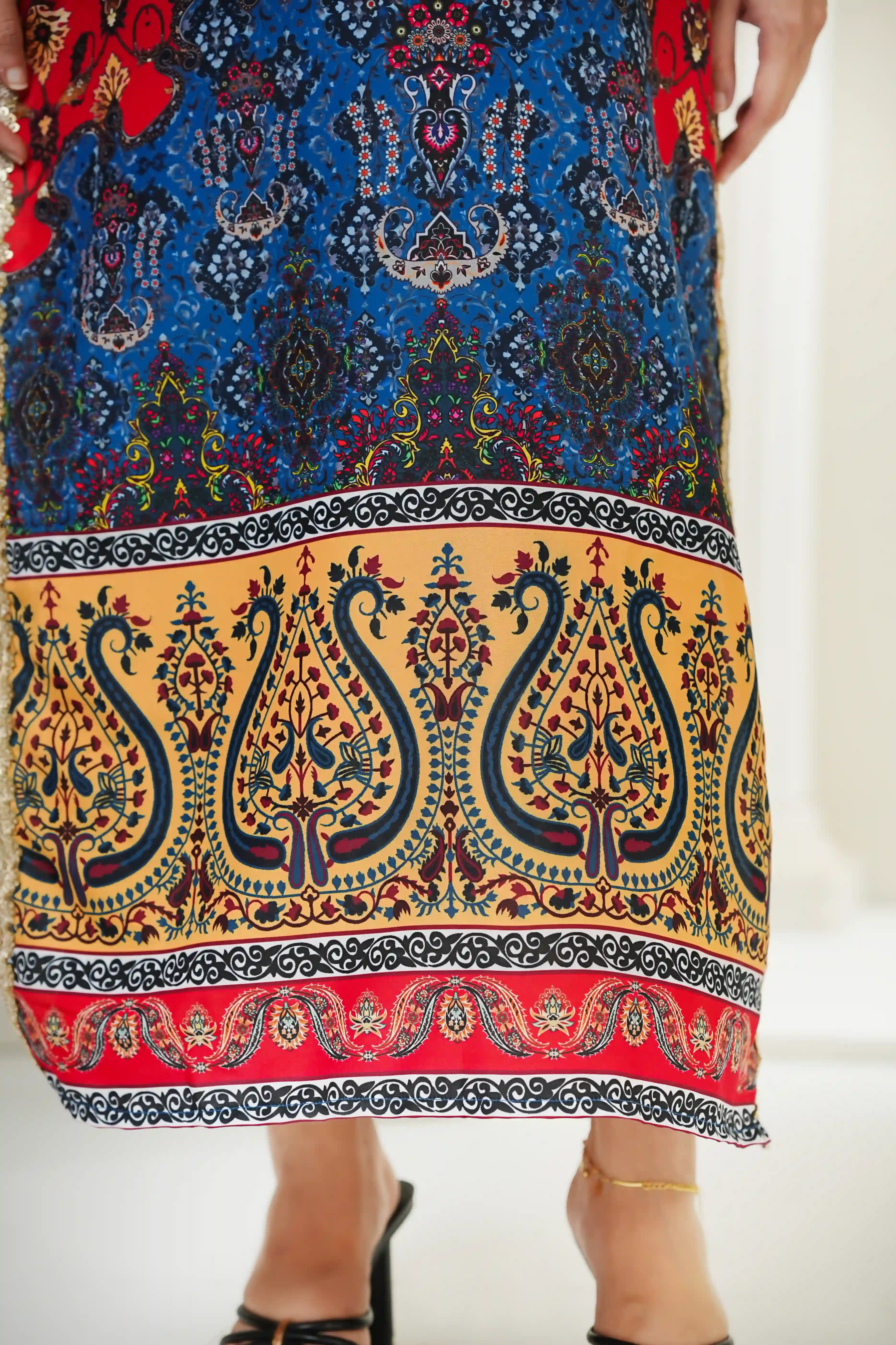 Serena by Madiha Gohar Unstitched Summer Suit-Mystic Medallion - Kaftan - Image 3