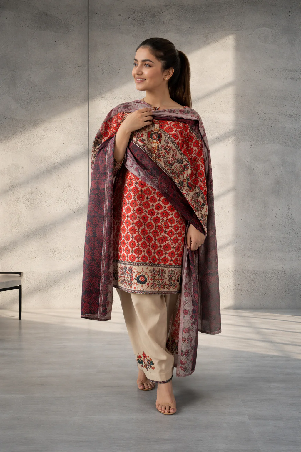 Madiha Gohar Stitched 3 Piece Suit-Nura - Image 2