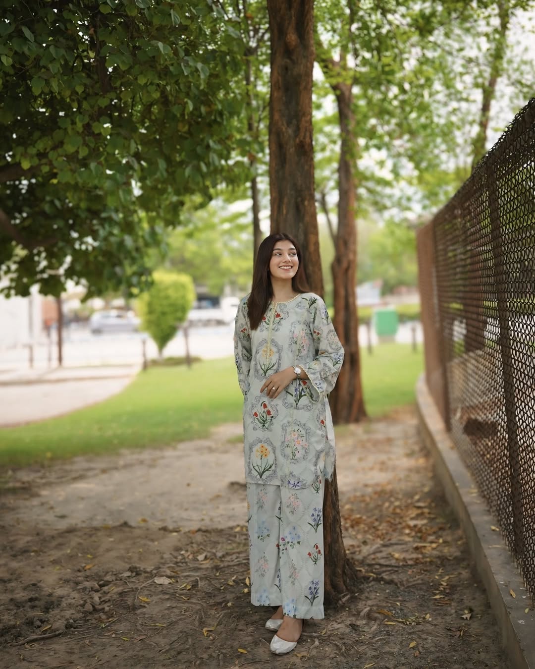 Serena by Madiha Gohar Unstitched Summer Suit-Pistachio Bloom(Unstitched) - Image 6