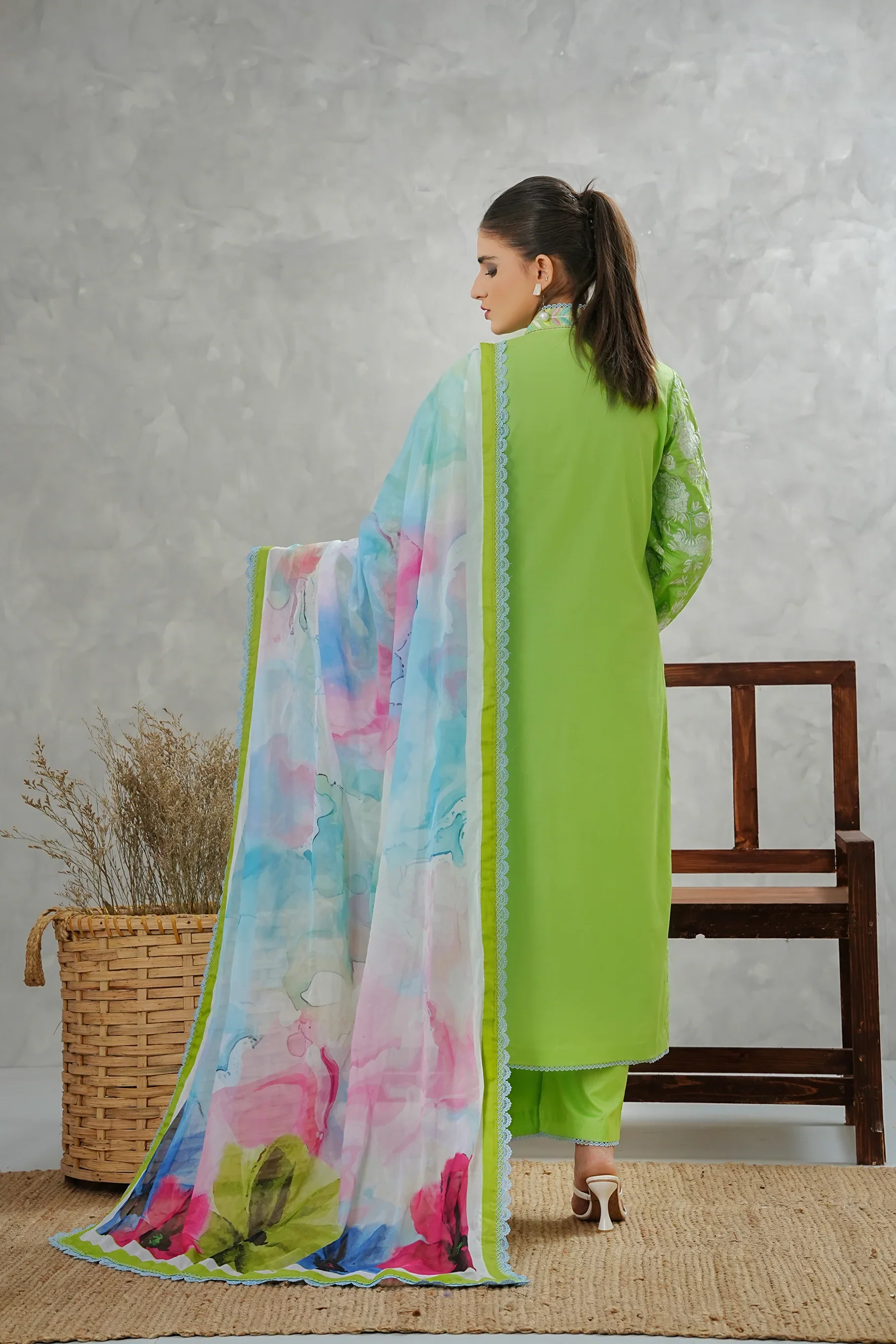 Serena by Madiha Gohar Unstitched Summer Suit-Spring Serenade(Unstitched) - Image 10