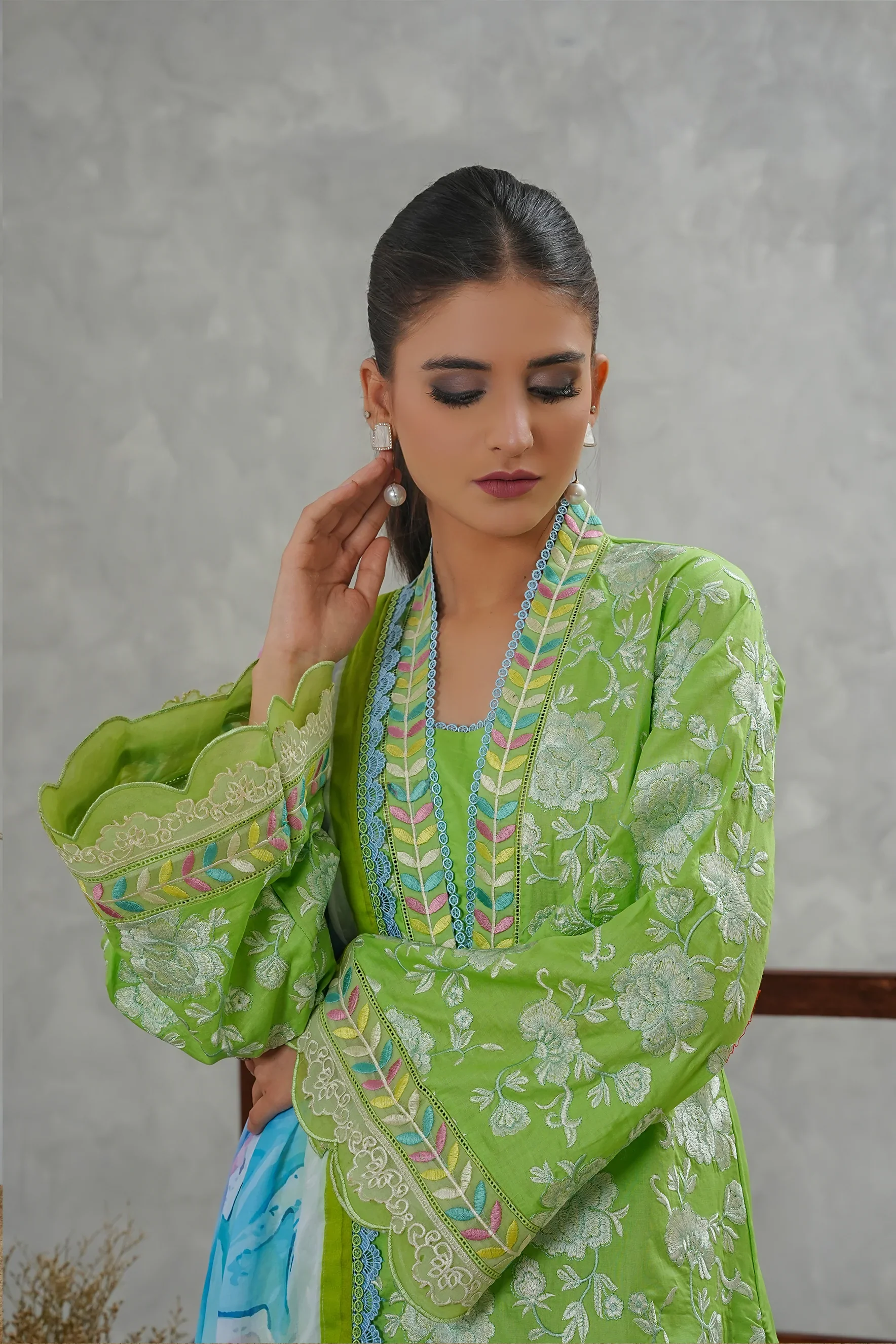 Serena by Madiha Gohar Unstitched Summer Suit-Spring Serenade(Unstitched) - Image 8