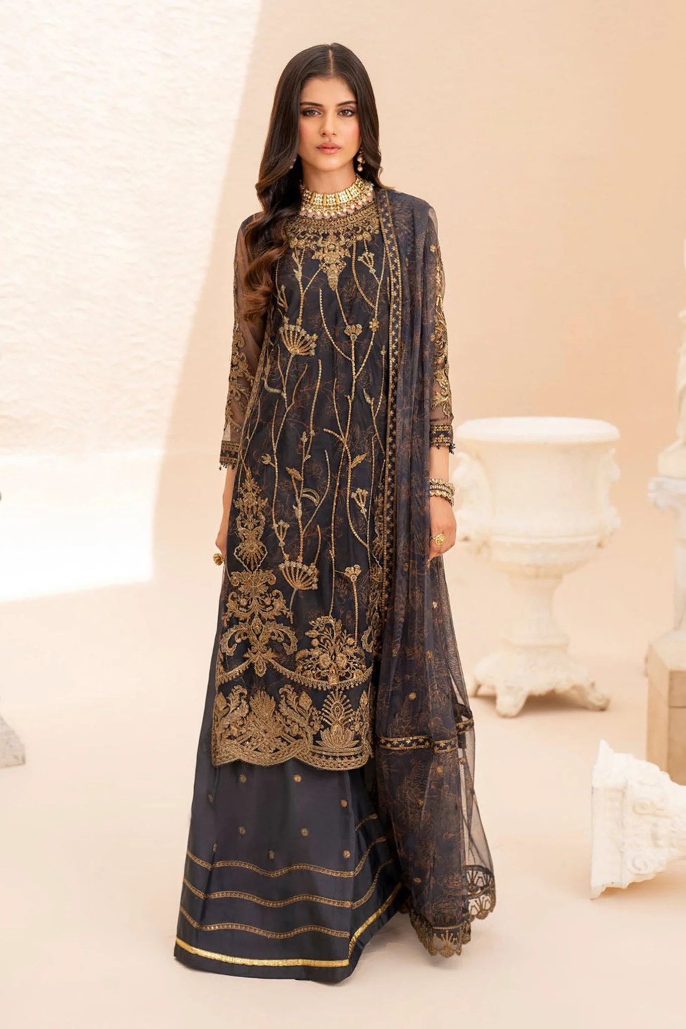 Maheer By Zarif Unstitched 3 Piece Festive Formals Suit-ZMU-05-Selene