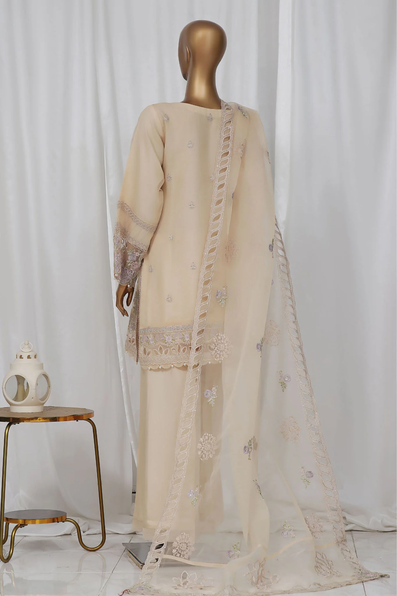 Mahpara by Sada Bahar Stitched 3 Piece Festive Formals Vol-11 Suit-B-33-Skin - Image 3