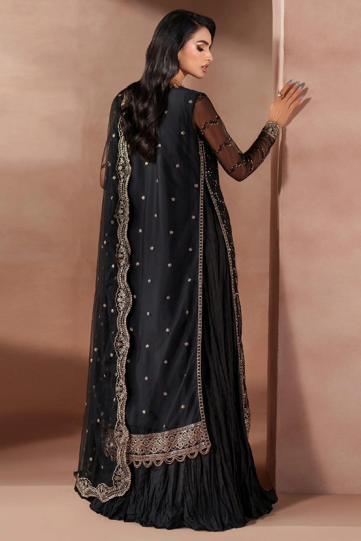 Mahrosh by Zarif Unstitched 3 Piece Formals Suit-MUF-01-Ishaal - Image 4