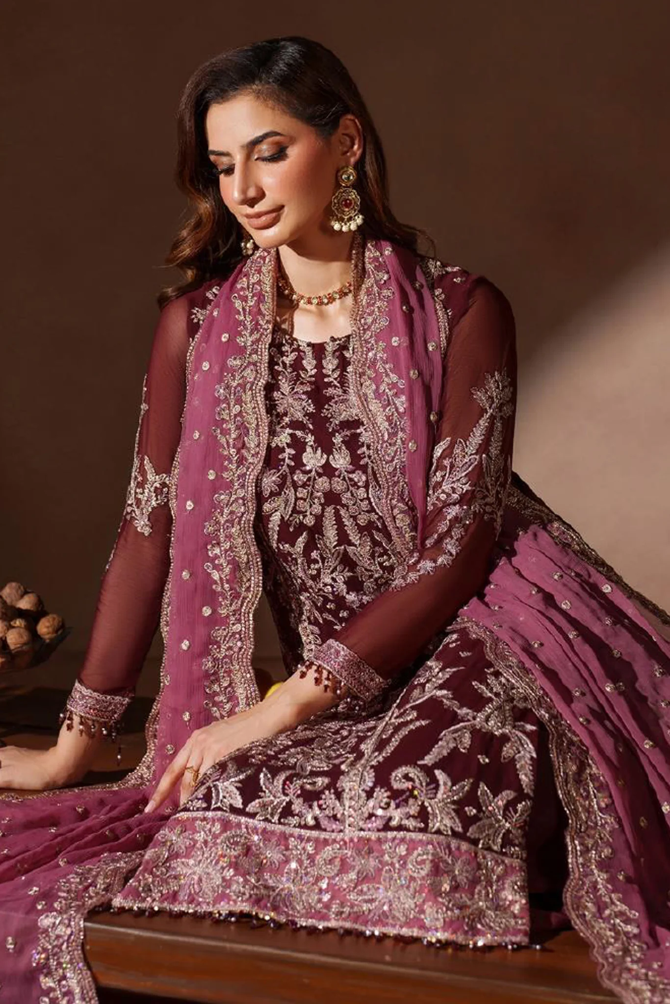 Mahrosh by Zarif Unstitched 3 Piece Formals Suit-MUF-02-Samrose - Image 2