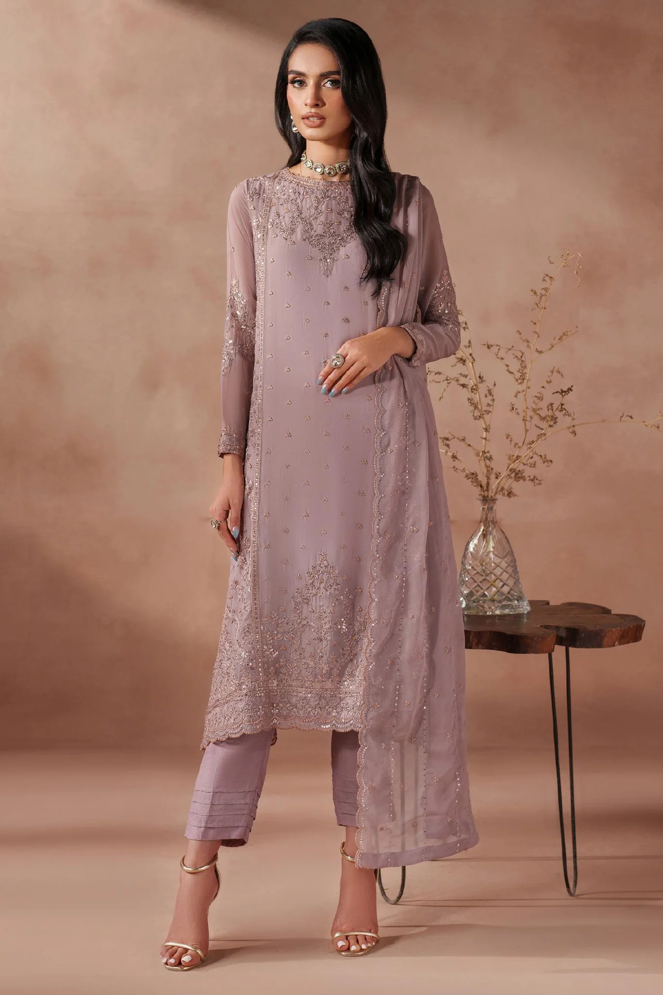 Mahrosh by Zarif Unstitched 3 Piece Formals Suit-MUF-04-Saheer