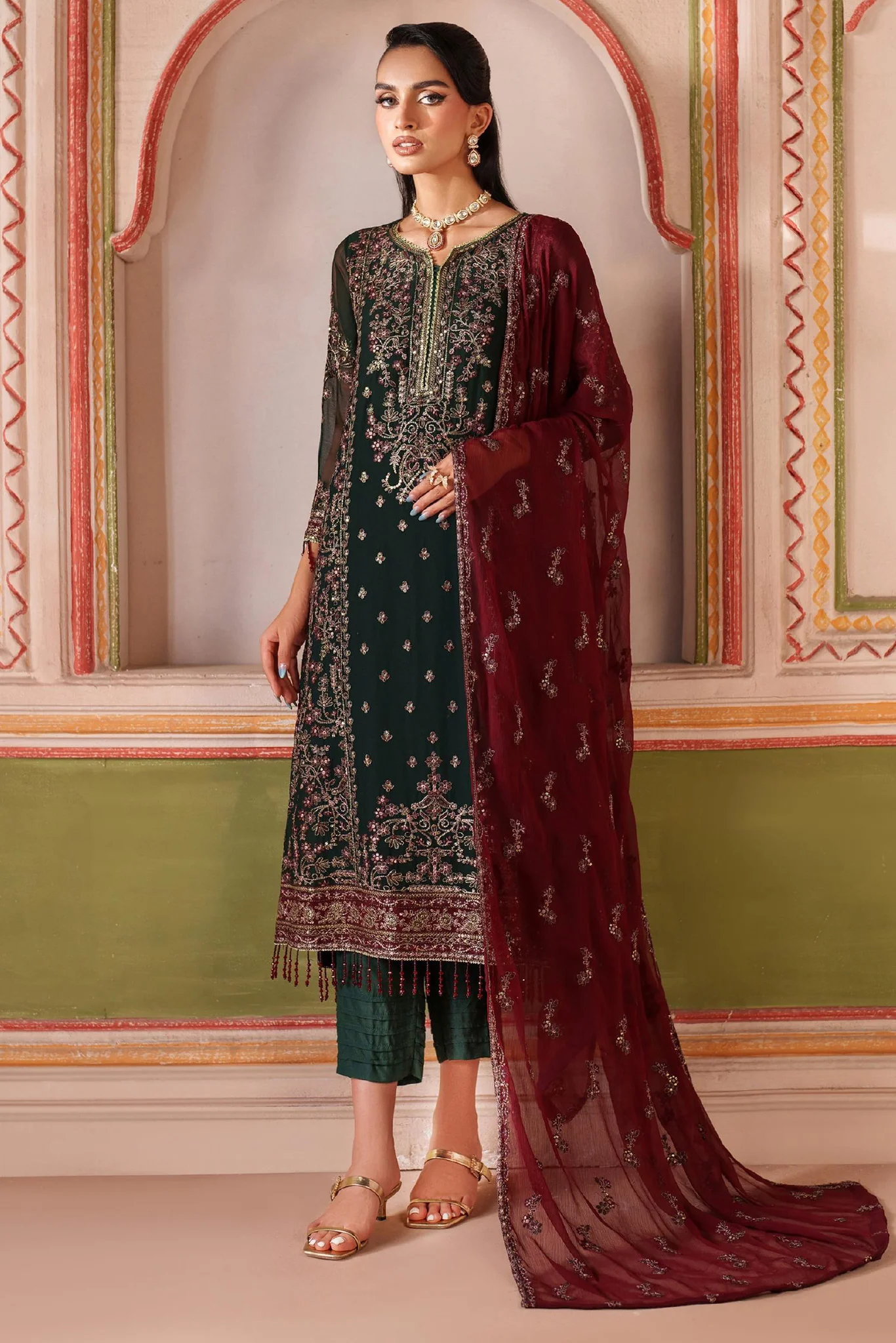 Mahrosh by Zarif Unstitched 3 Piece Formals Suit-MUF-07-Minsha