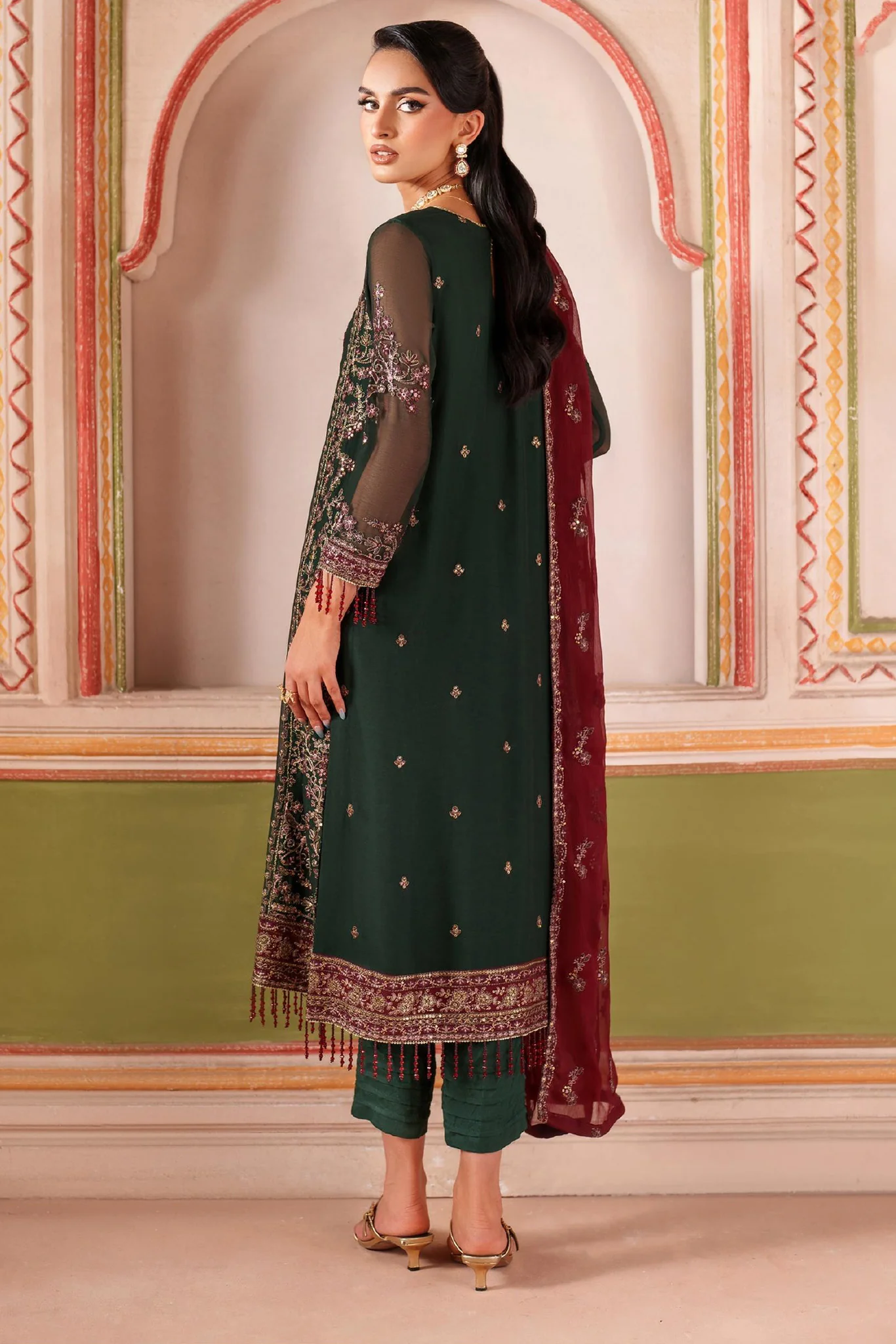 Mahrosh by Zarif Unstitched 3 Piece Formals Suit-MUF-07-Minsha - Image 4