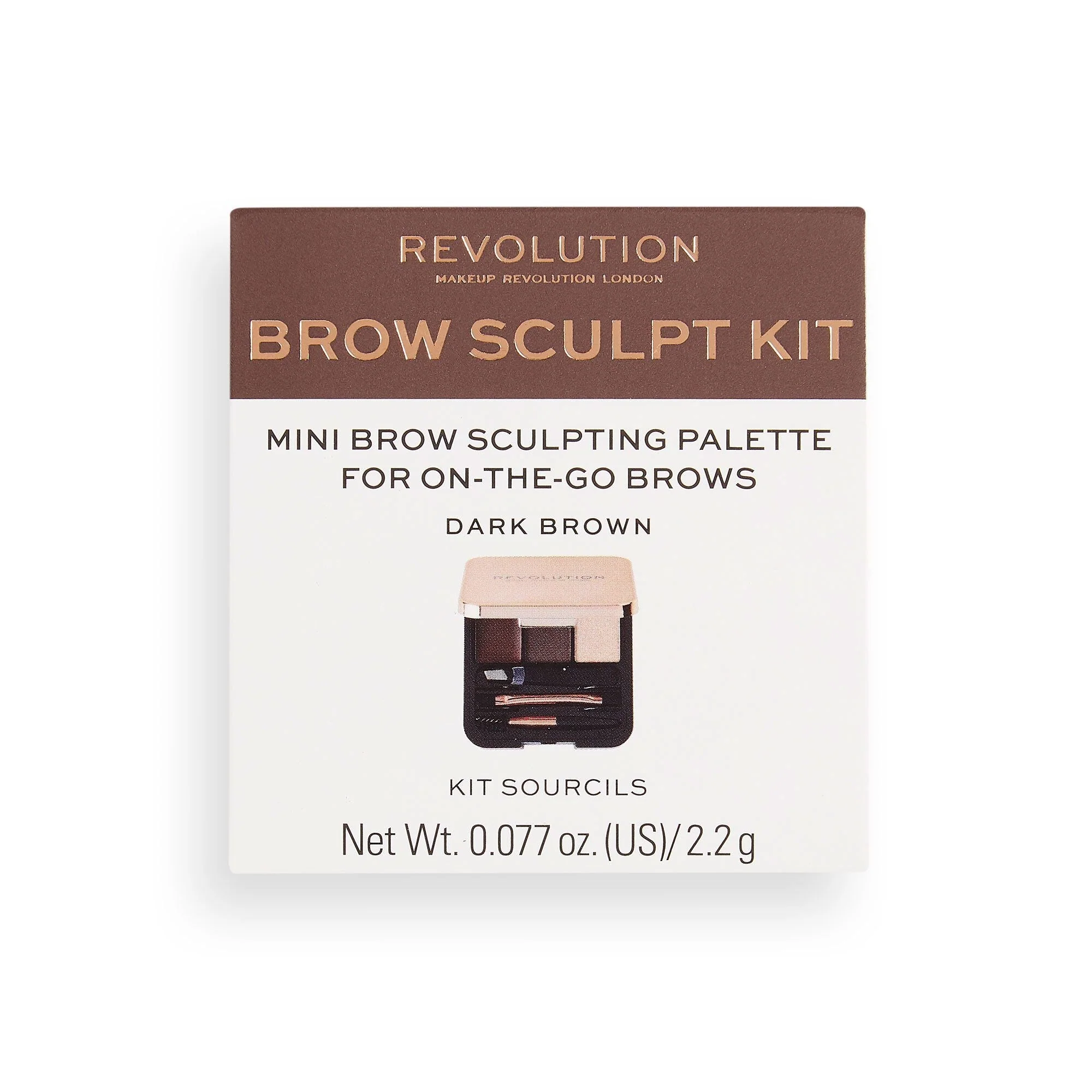 Makeup Revolution Brow Sculpt Kit Dark Brown - Image 4