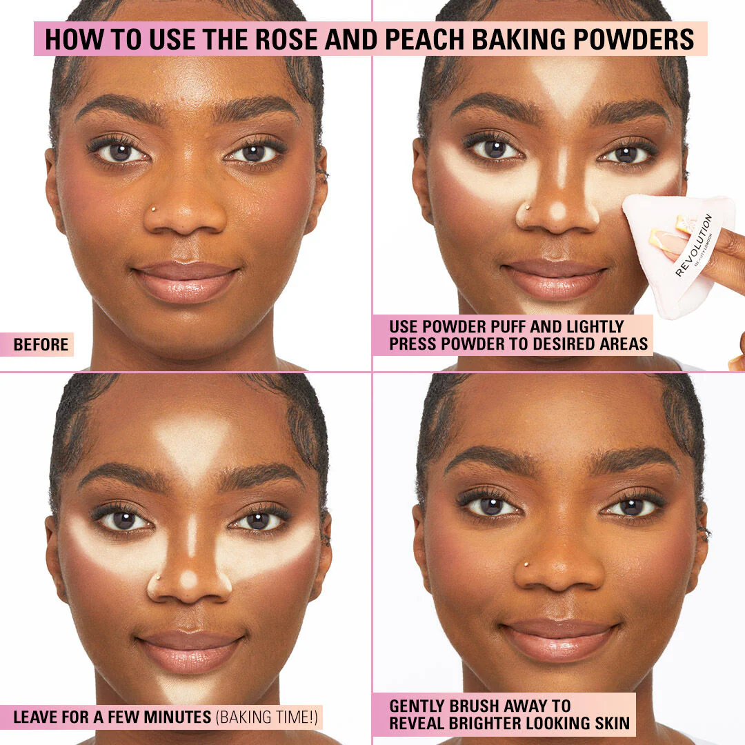 Makeup Revolution Loose Baking Powder Peach 32gm - Image 2