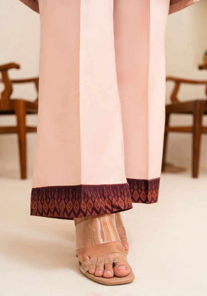 Amal Stitched 2 Piece Summer Cambric Collection-D-Rose - Image 4