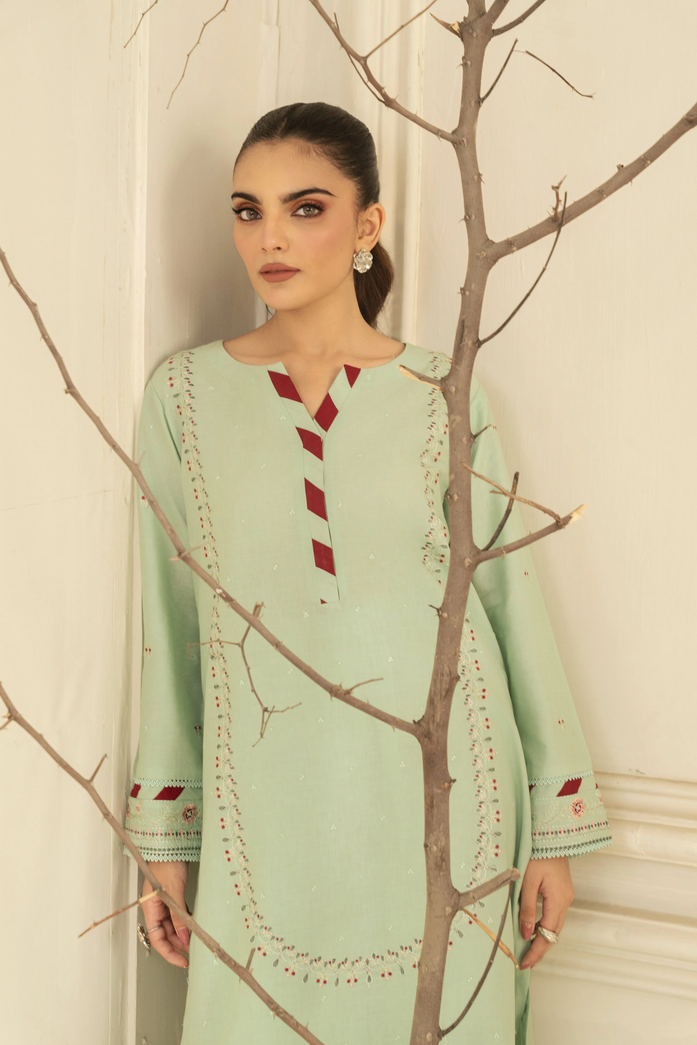 Zoya Zafar Stitched 2 Piece Cotton Suit-Maria . B .01