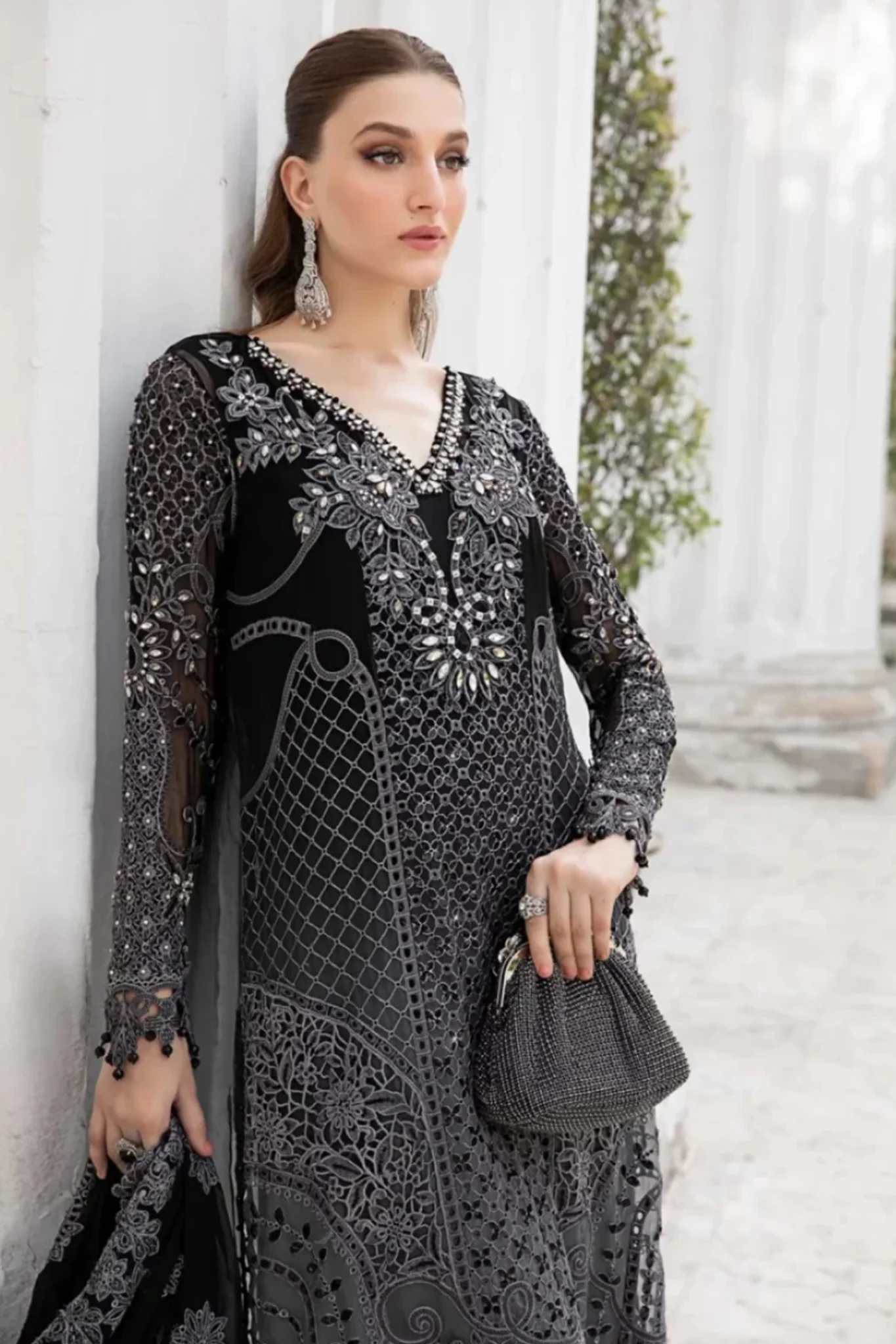 Maria B Unstitched 3 Piece Luxury Chiffon Suit-MPC-01 - Image 2