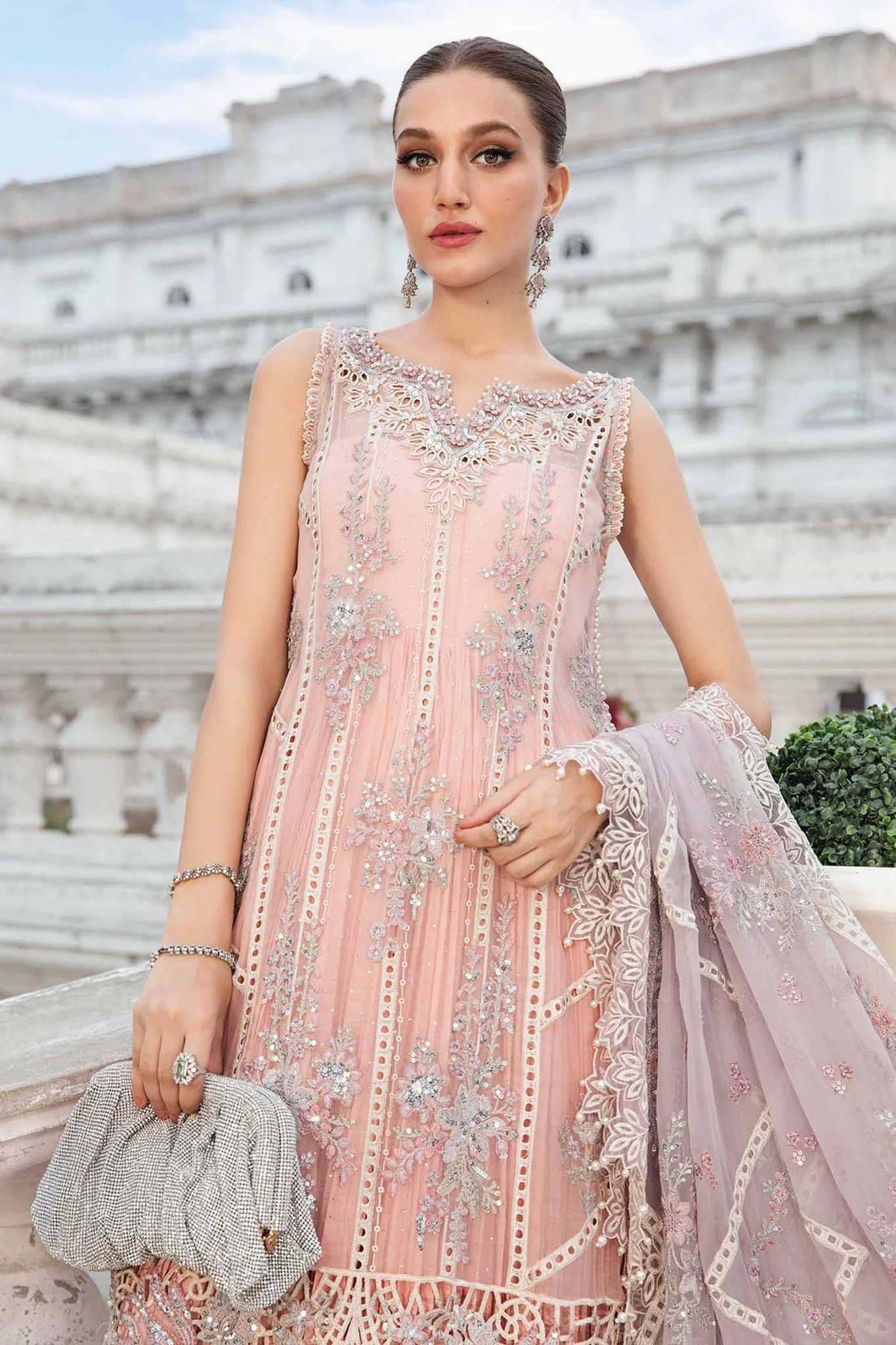 Maria B Unstitched 3 Piece Luxury Chiffon Suit-MPC-06 - Image 4