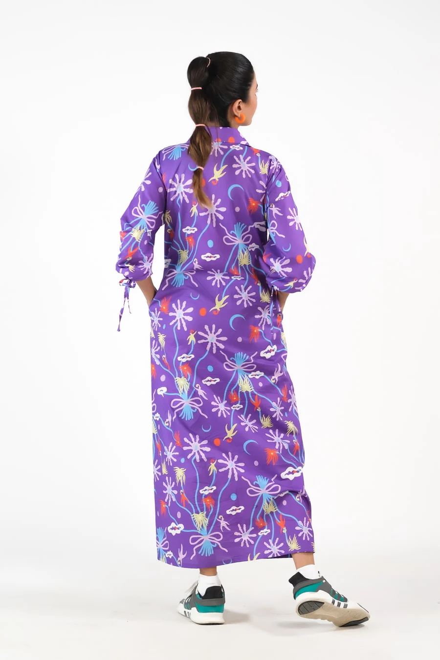 Sprinkles Stitched 1 Piece Summer Shirts Women Suit-Marine Garden/Violet Aquatic - Cambric - Image 5