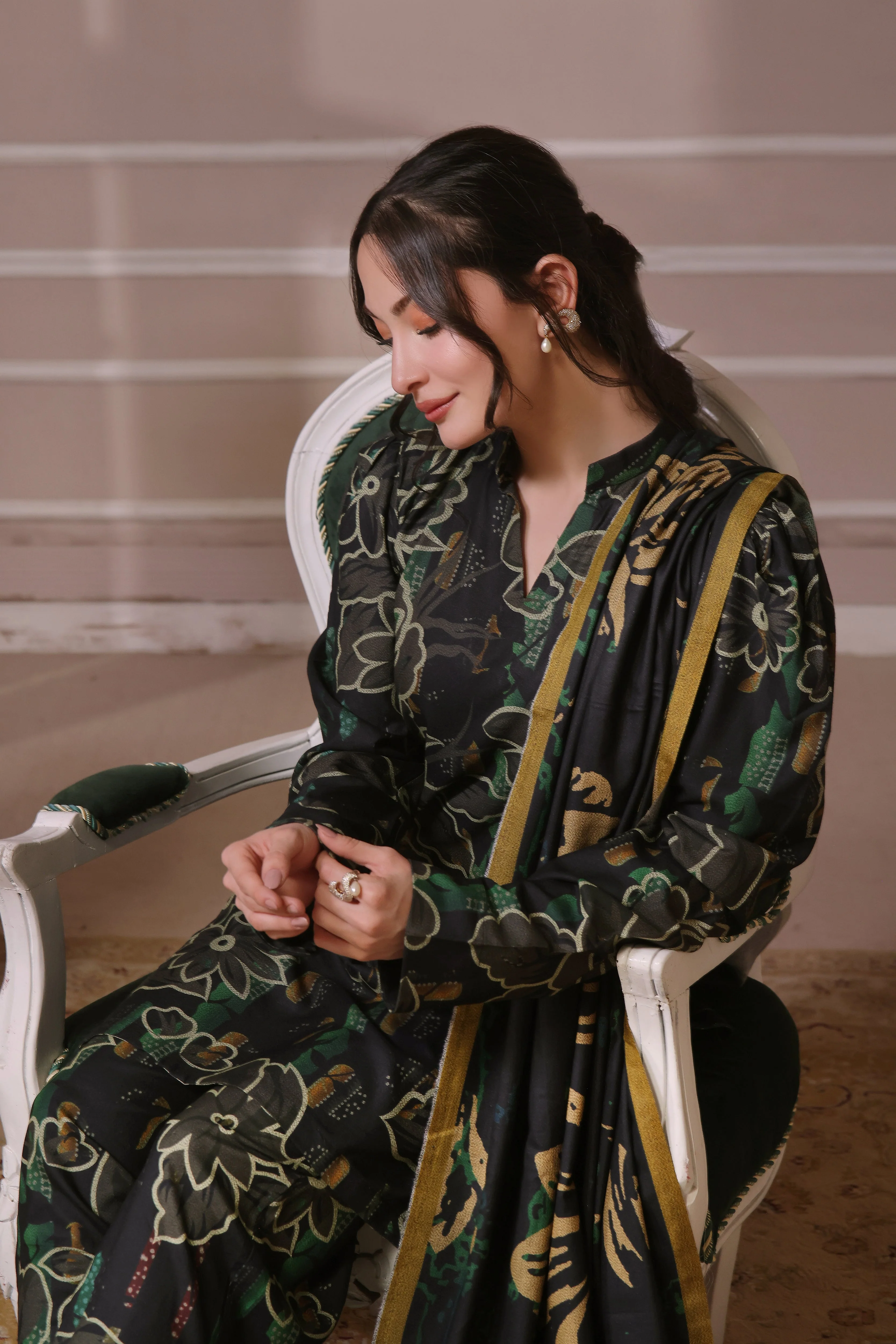 Feathers Unstitched 3 Piece Winter Collection-MARION-FT431 - Image 7
