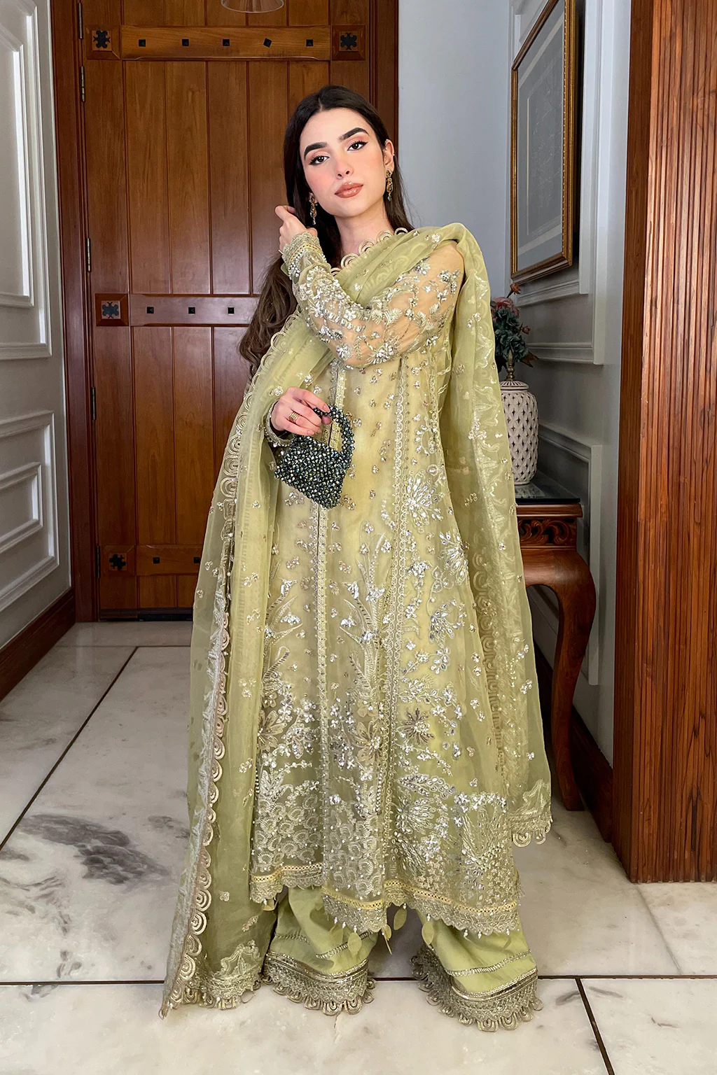 Fleurie By Meeral Unstitched 3 Piece Formals Suit-Marisol
