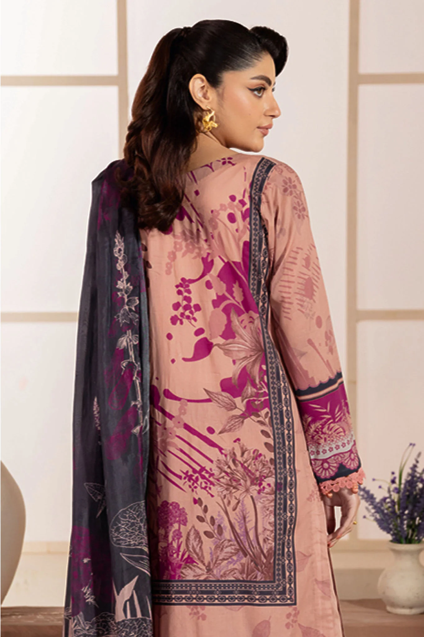 Mashaal by Ramsha Unstitched 3 Piece Luxury Lawn Vol-13 Collection-L-1306 - Image 4